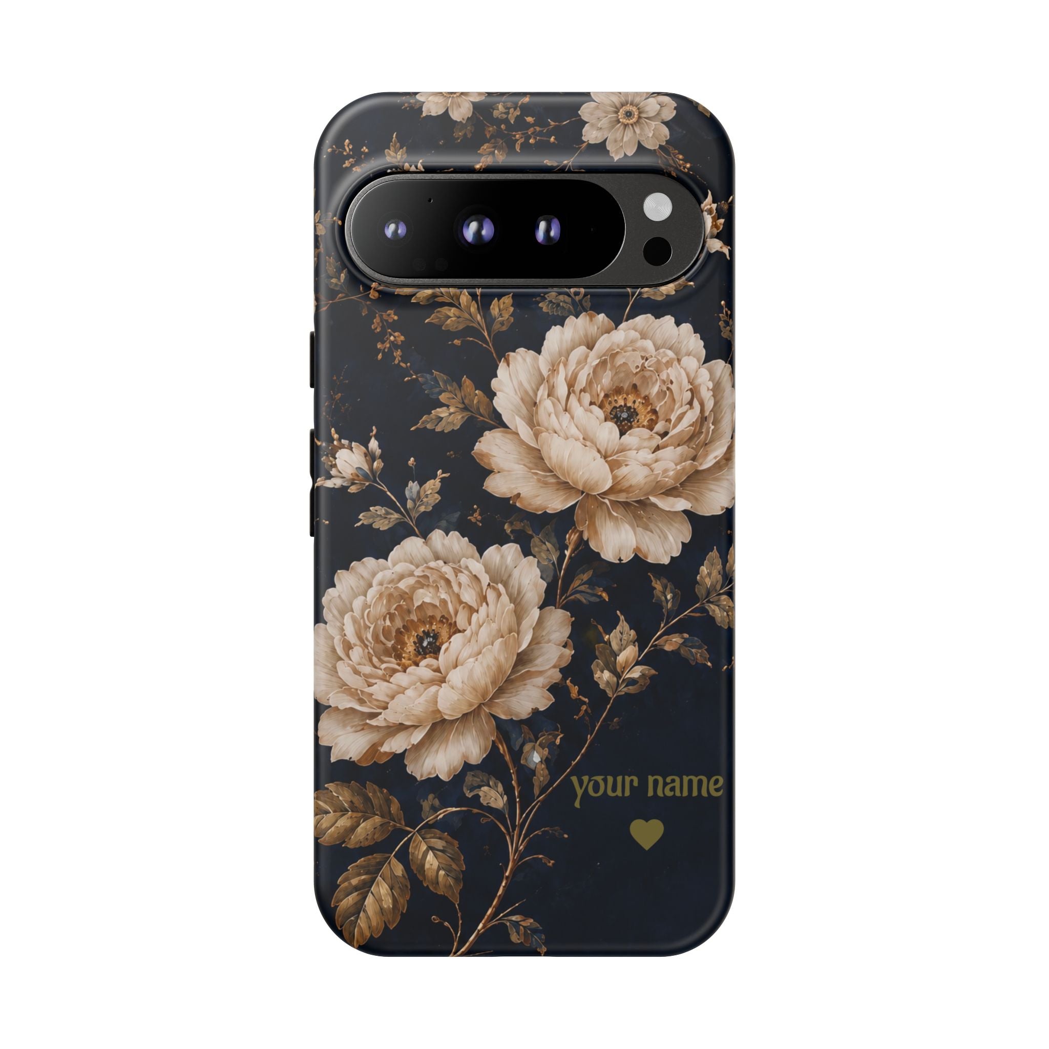 Floral Phone Case — Personalized Vintage Rose Protective Case