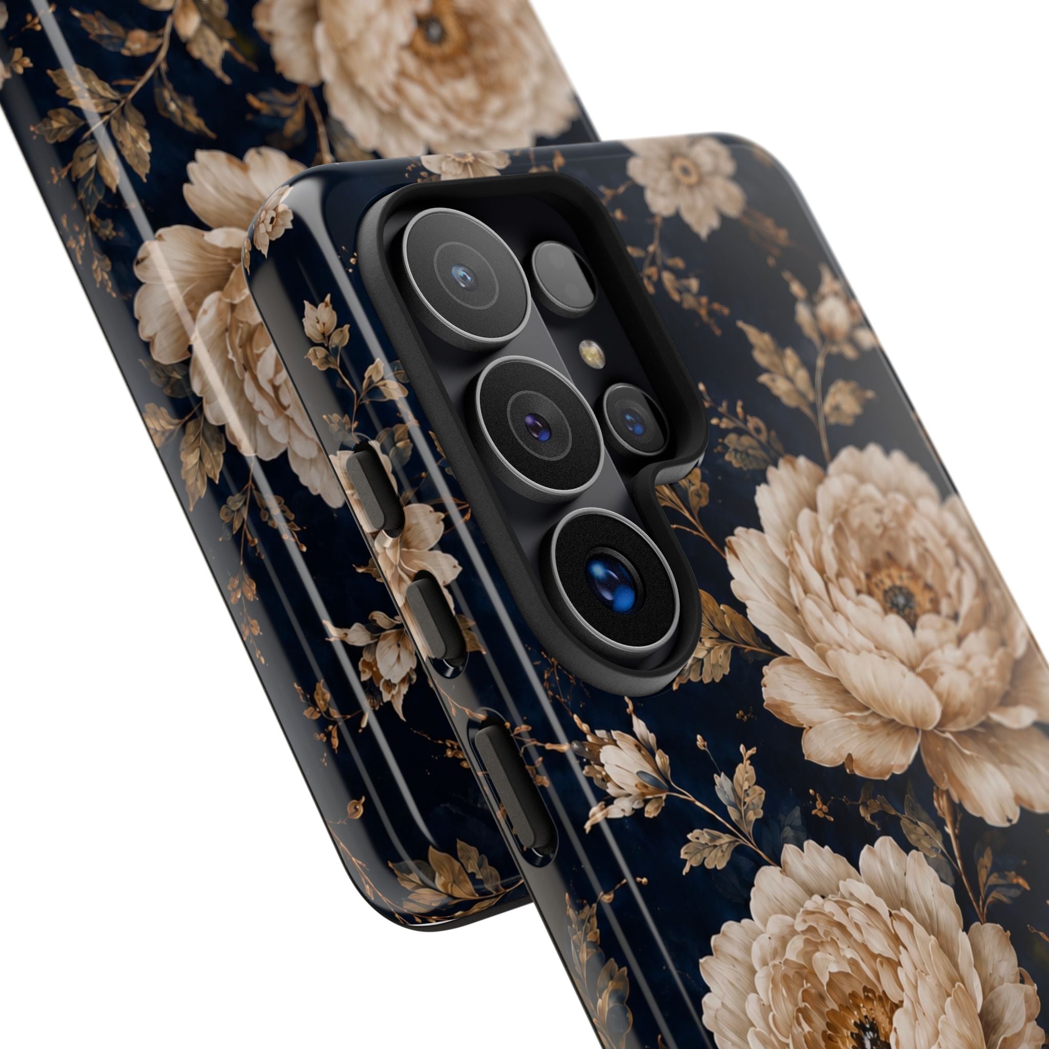 Floral Phone Case — Personalized Vintage Rose Protective Case