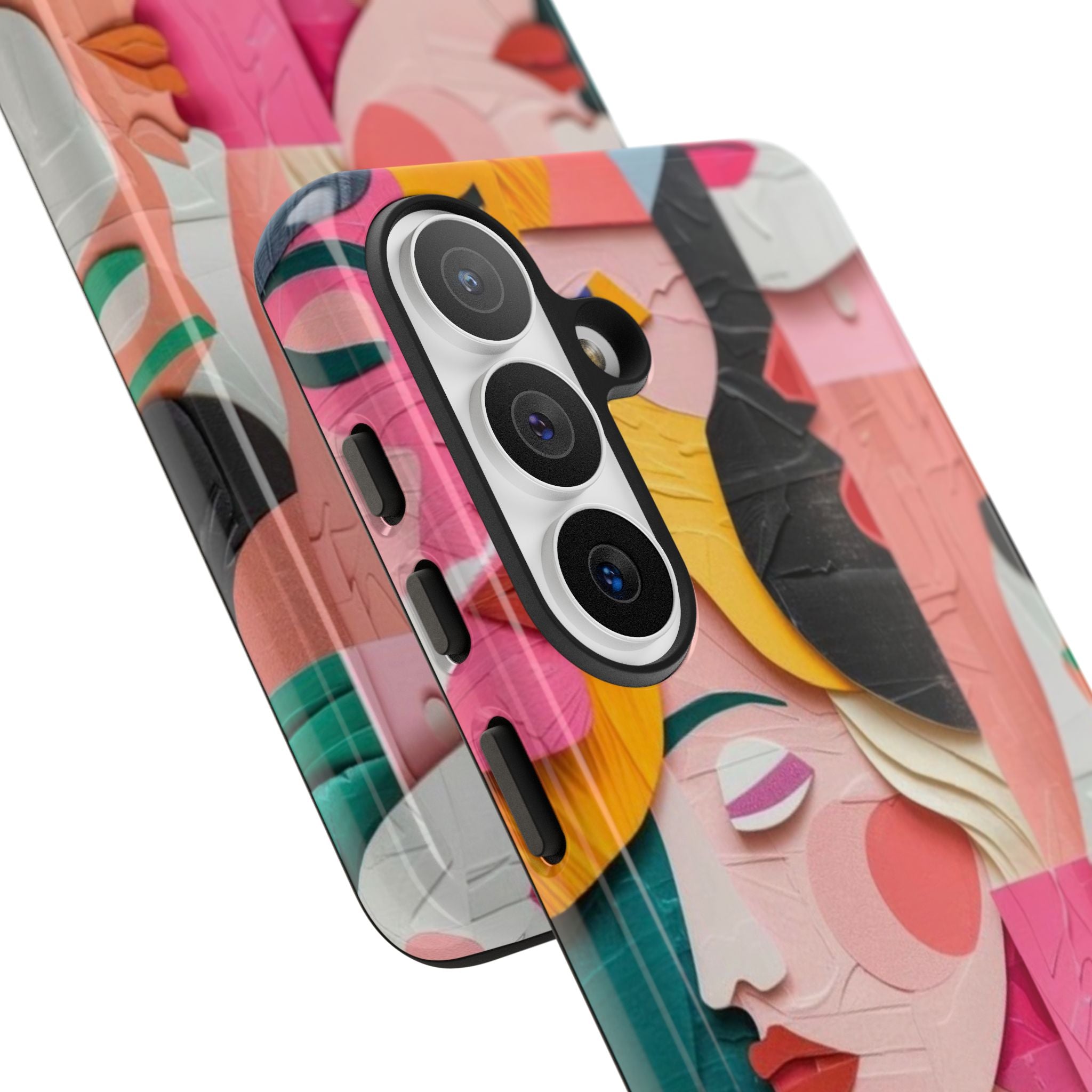 Abstract Faces Phone Case — Colorful Pop Art Personalized Tough Case