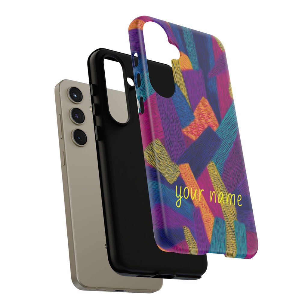 Personalized Colorful Abstract Phone Case — Custom 'your name' Design