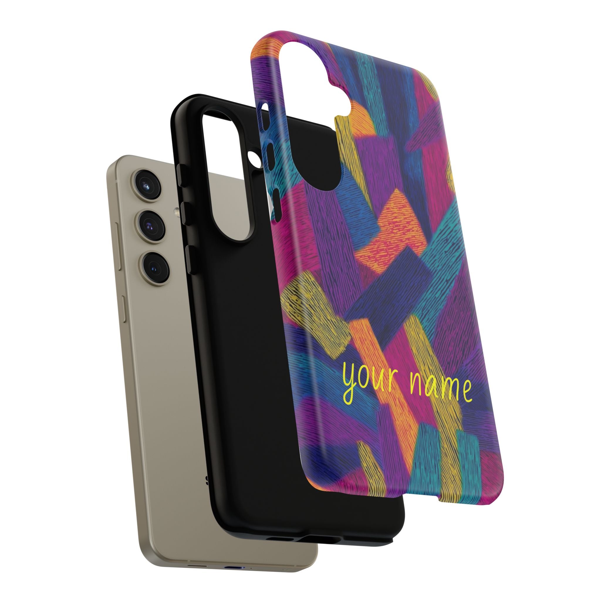 Personalized Colorful Abstract Phone Case — Custom 'your name' Design