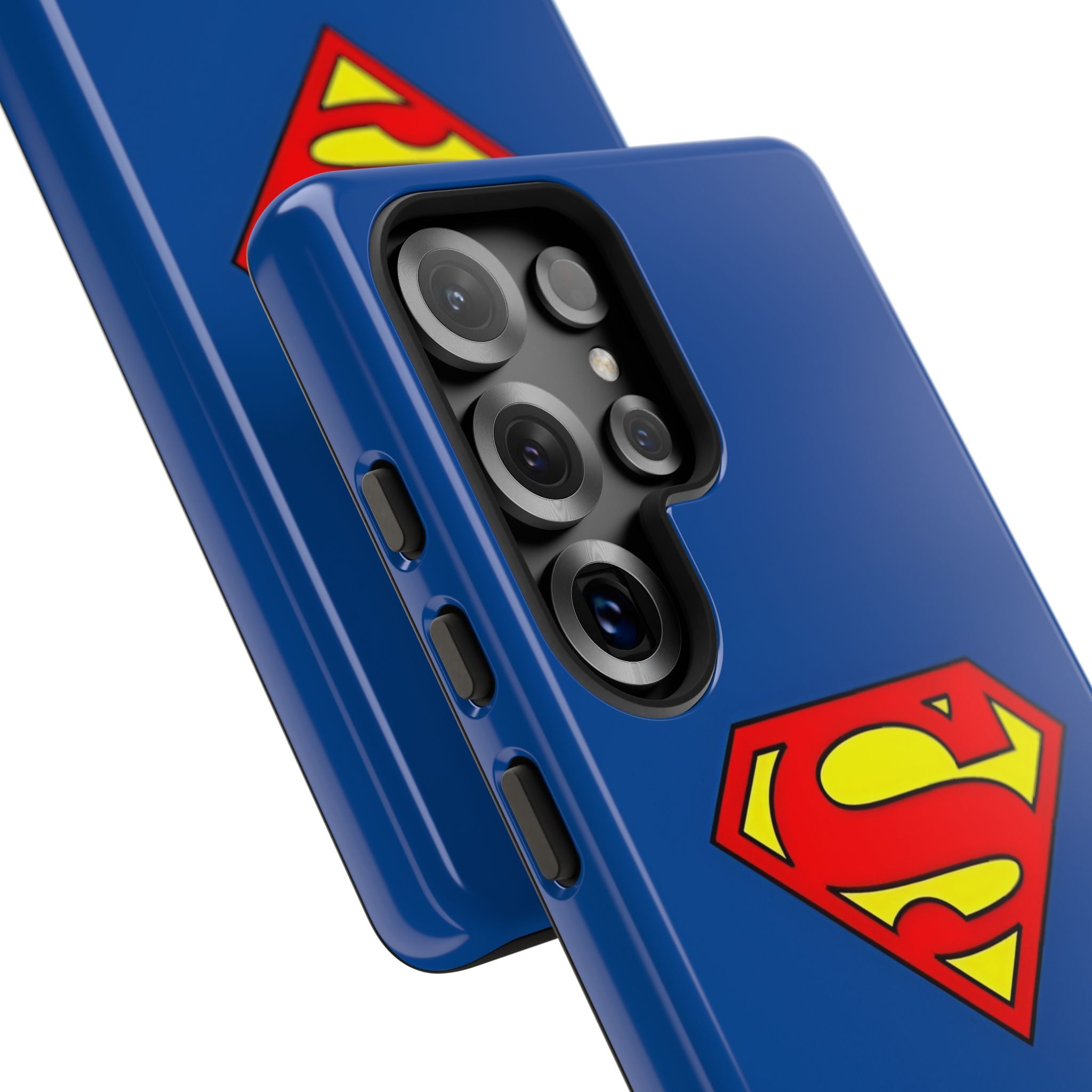 Personalized Superhero Phone Case — Custom Name Blue Protective Cover