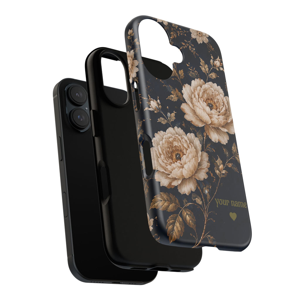Floral Phone Case — Personalized Vintage Rose Protective Case