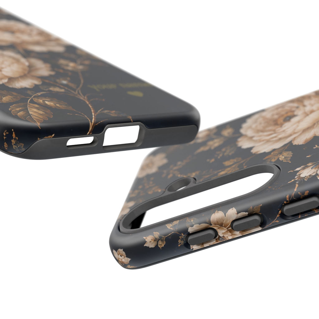 Floral Phone Case — Personalized Vintage Rose Protective Case