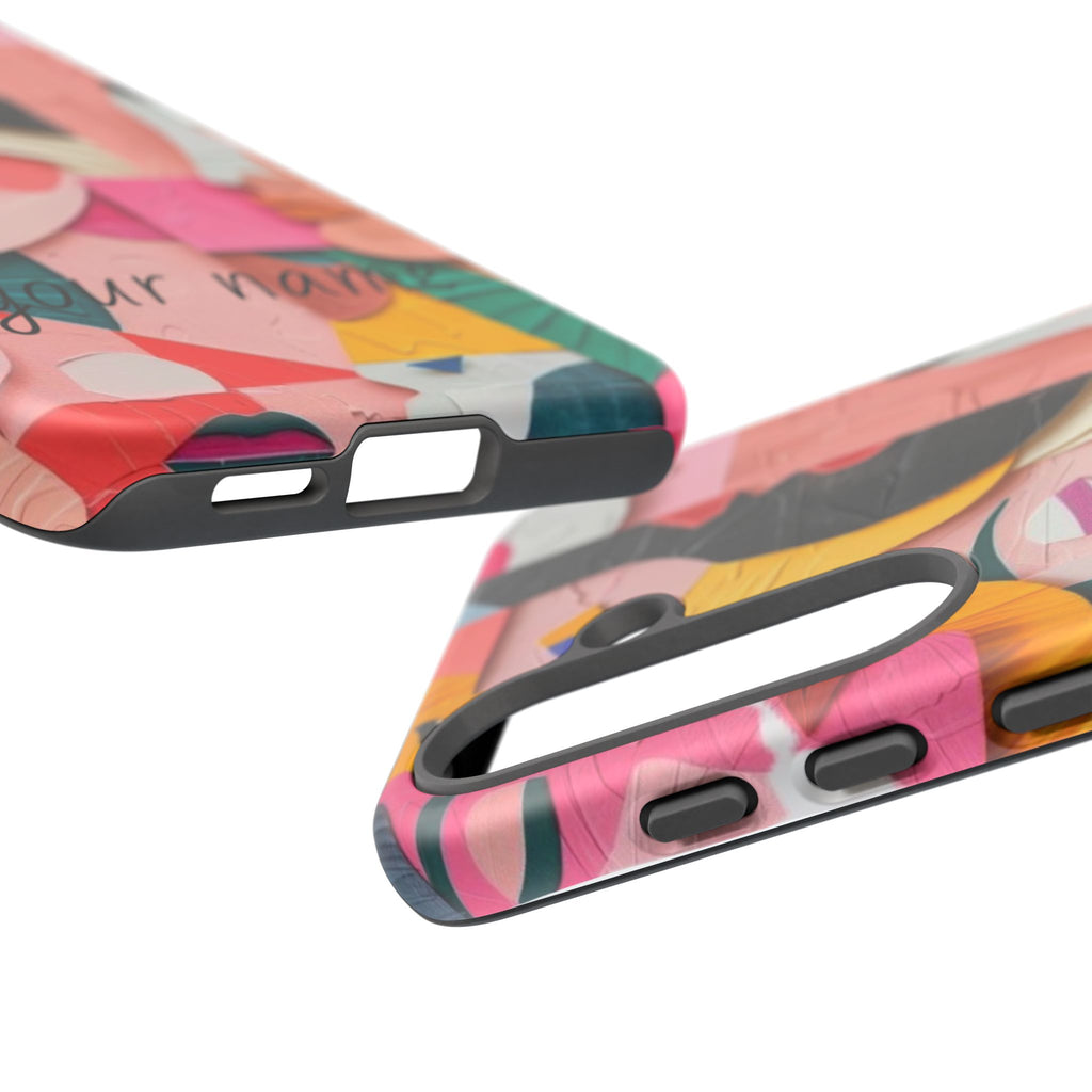 Abstract Faces Phone Case — Colorful Pop Art Personalized Tough Case