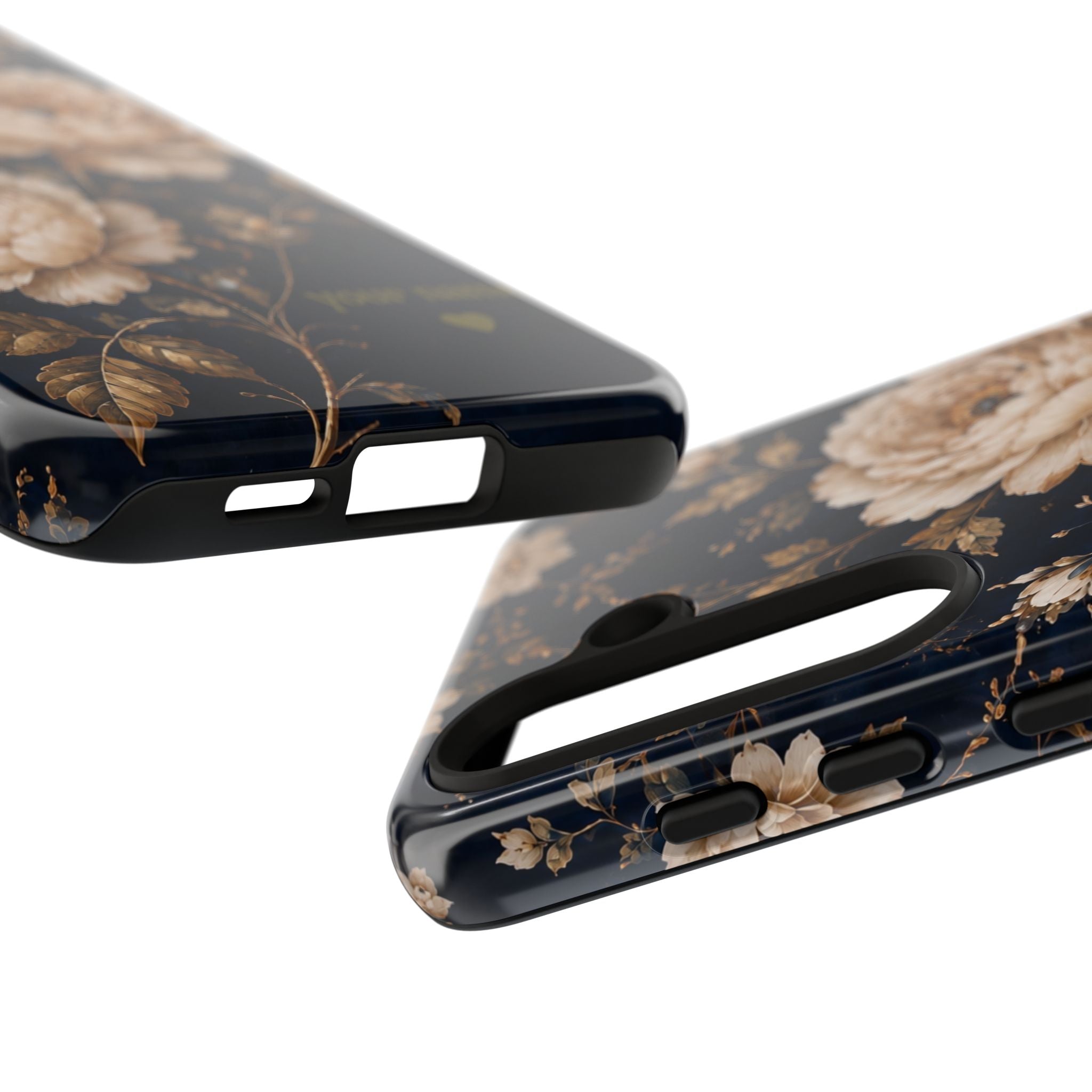 Floral Phone Case — Personalized Vintage Rose Protective Case