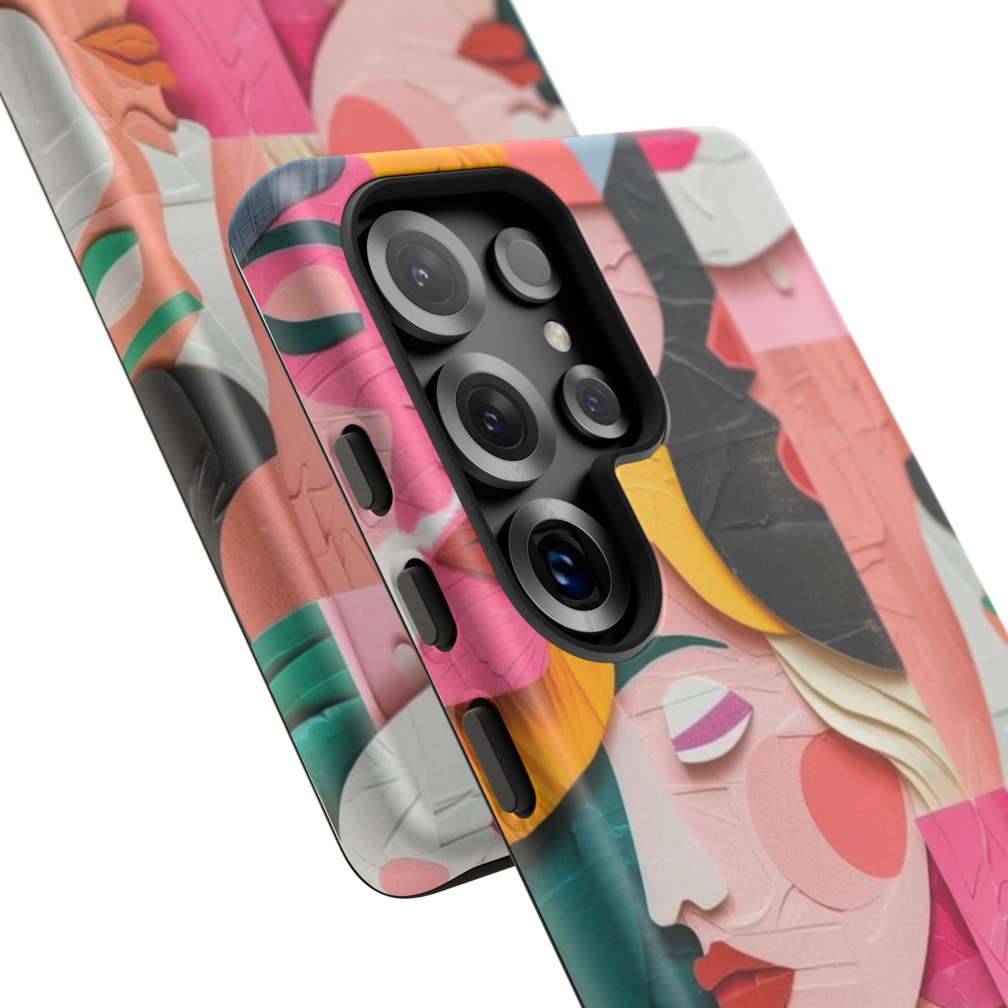 Abstract Faces Phone Case — Colorful Pop Art Personalized Tough Case