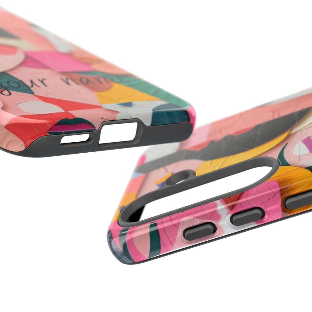 Abstract Faces Phone Case — Colorful Pop Art Personalized Tough Case