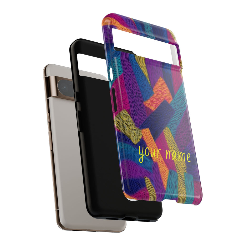 Personalized Colorful Abstract Phone Case — Custom 'your name' Design