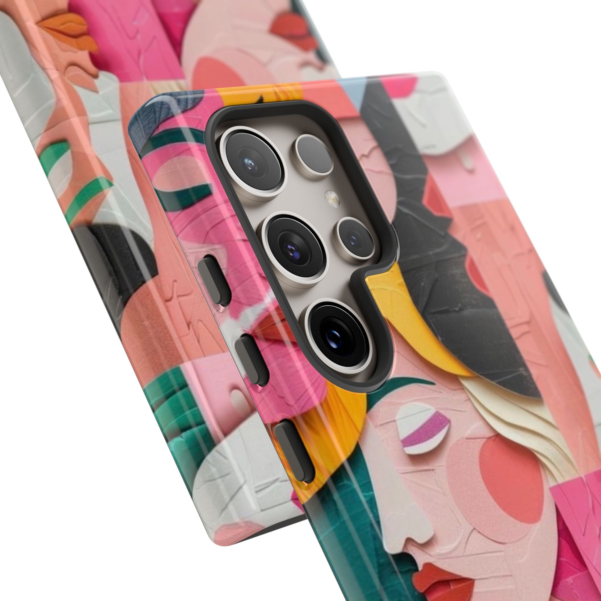 Abstract Faces Phone Case — Colorful Pop Art Personalized Tough Case