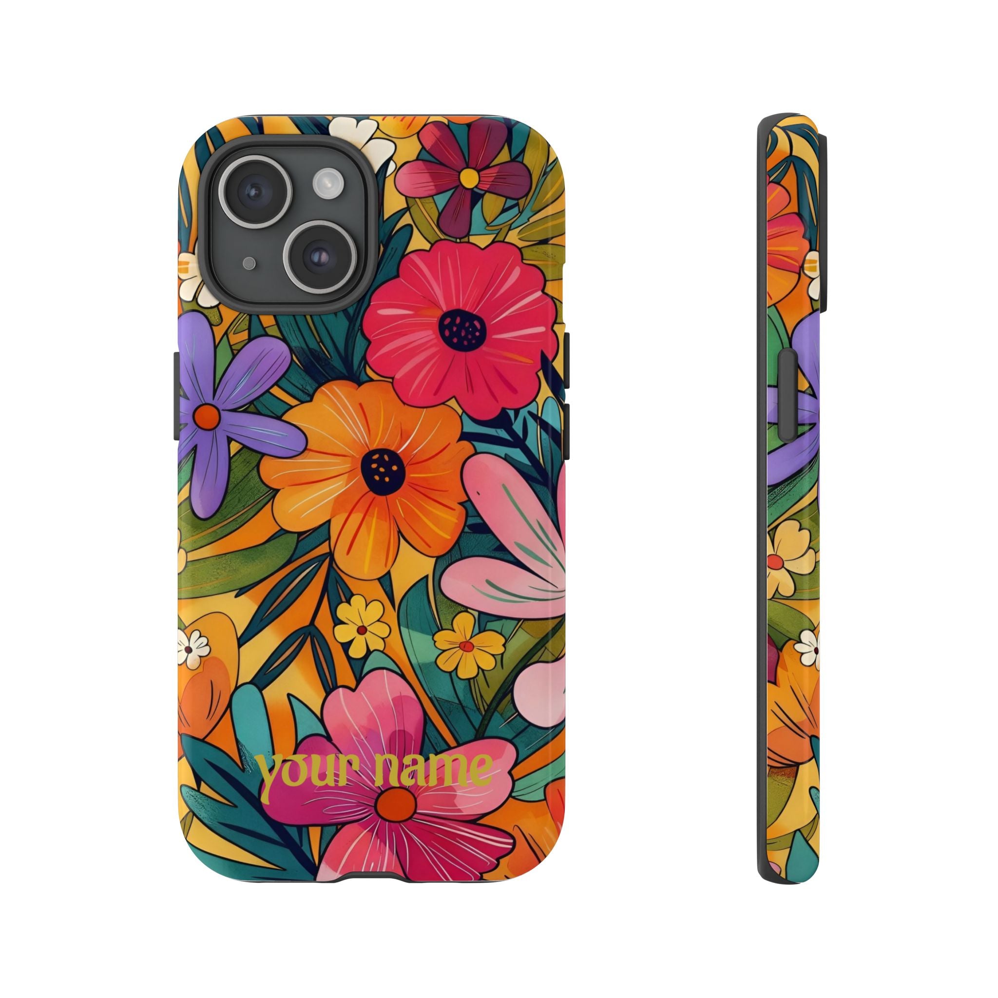 Floral Phone Case — Personalized Bright Garden Design