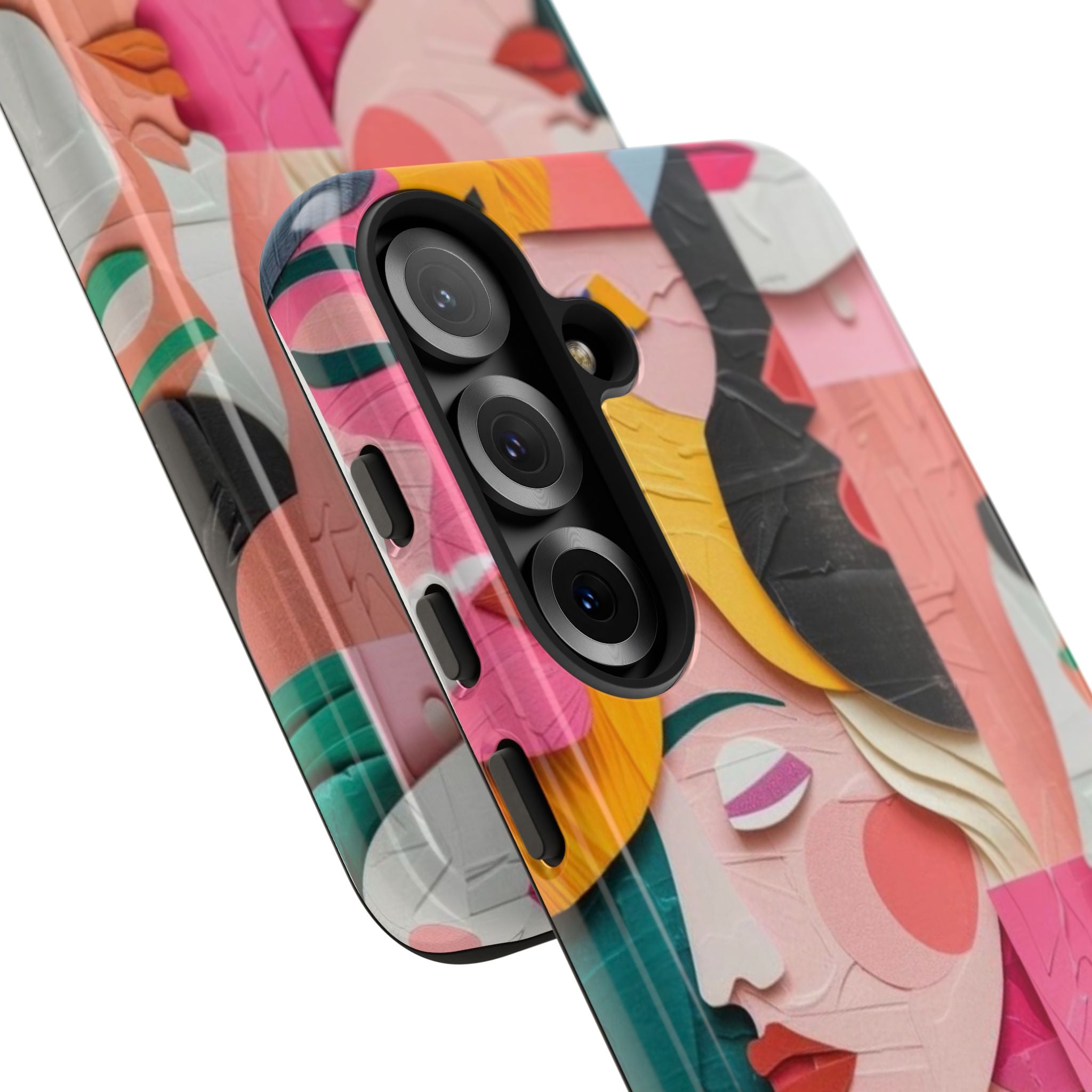 Abstract Faces Phone Case — Colorful Pop Art Personalized Tough Case