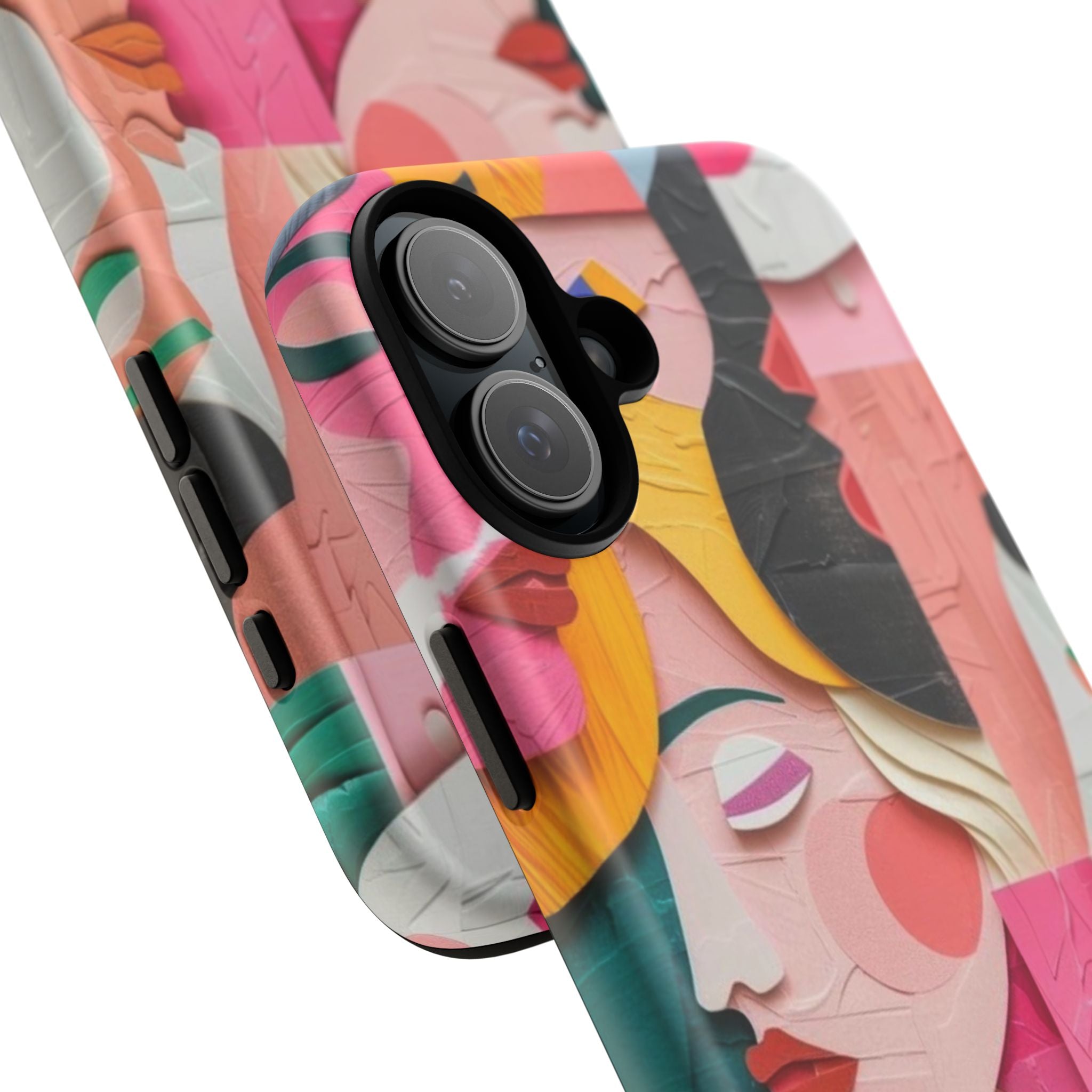 Abstract Faces Phone Case — Colorful Pop Art Personalized Tough Case