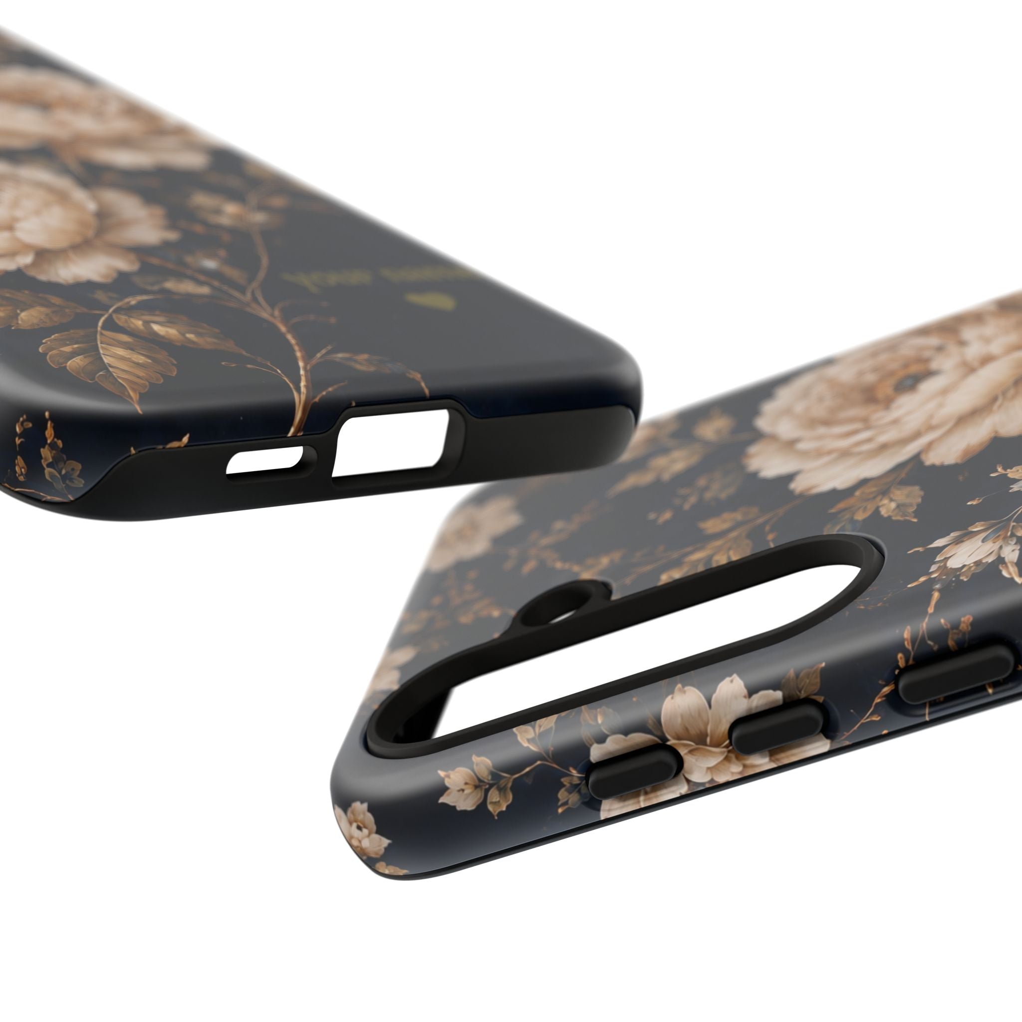 Floral Phone Case — Personalized Vintage Rose Protective Case