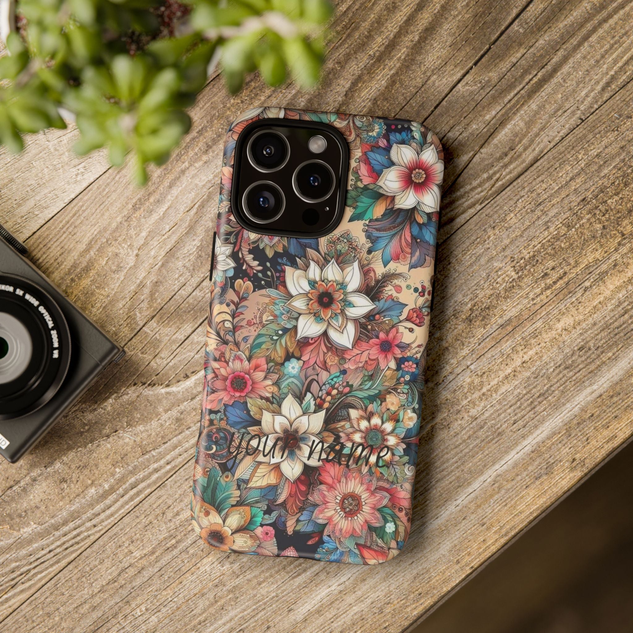 Floral Phone Case – Personalized Vintage Garden Tough Case