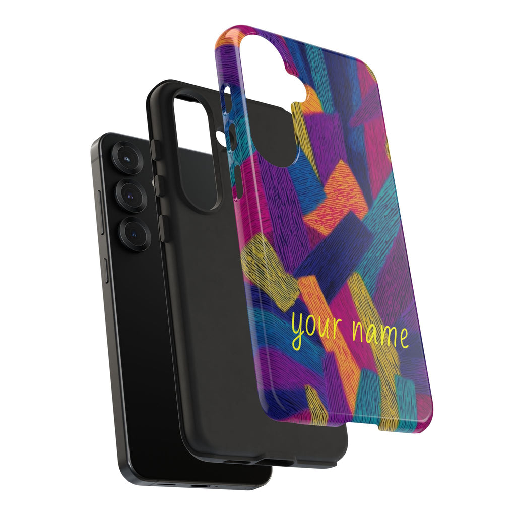 Personalized Colorful Abstract Phone Case — Custom 'your name' Design