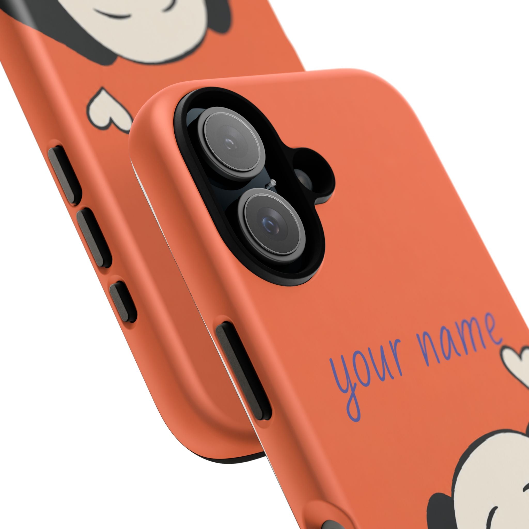 Personalized Cute Snoopy Dog Phone Case — Custom Name Protective iPhone Cover
