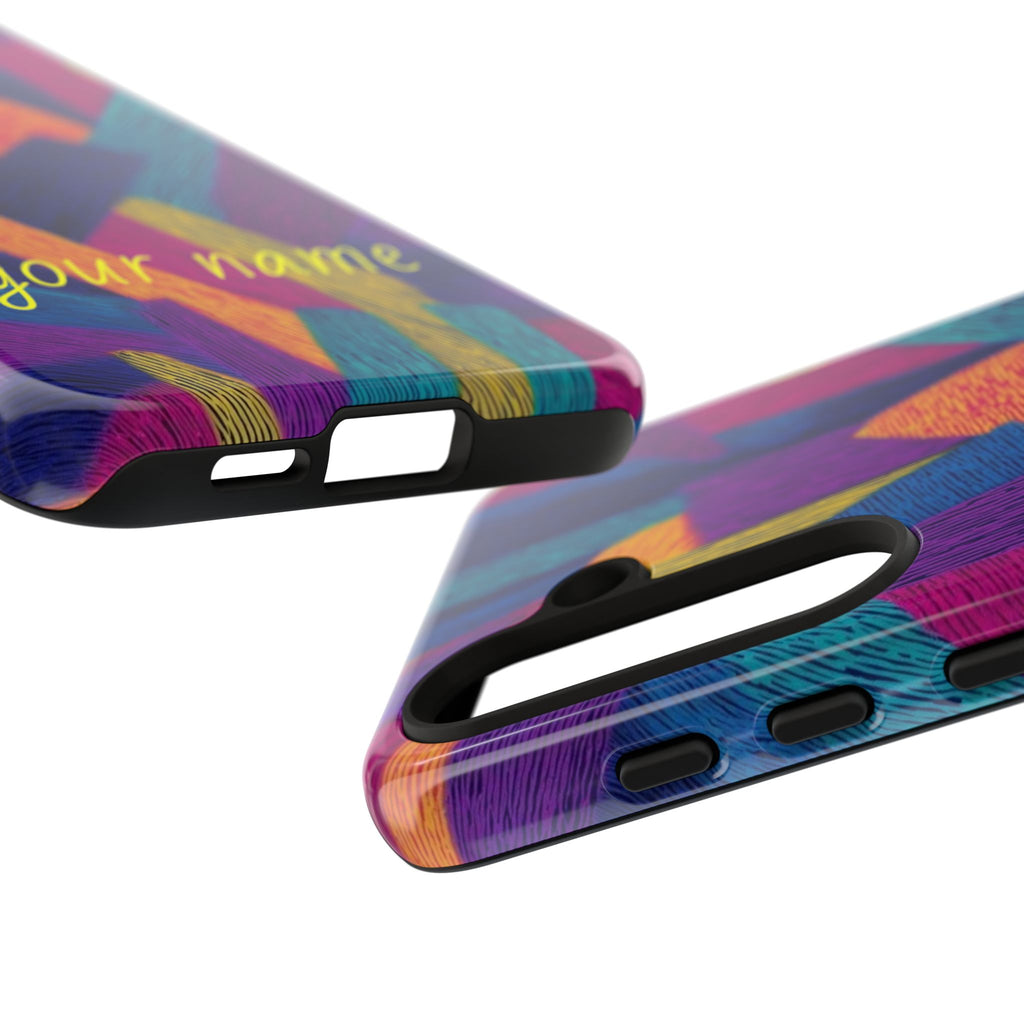 Personalized Colorful Abstract Phone Case — Custom 'your name' Design