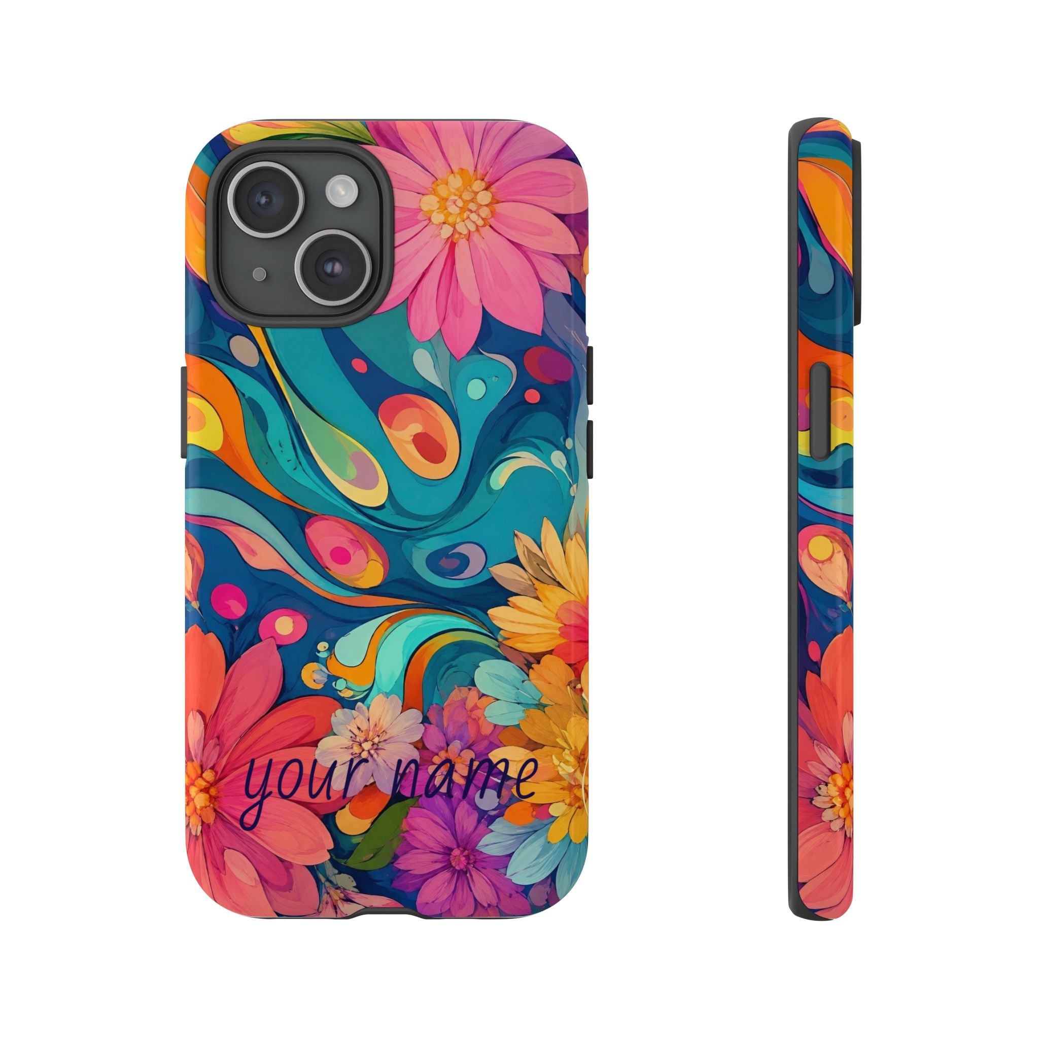 Floral Phone Case — Personalized  Custom “Your name”