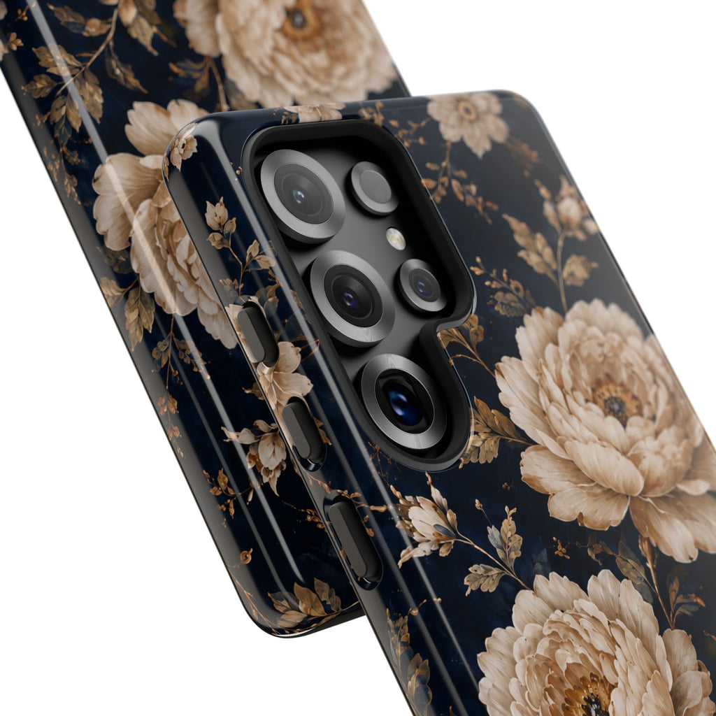 Floral Phone Case — Personalized Vintage Rose Protective Case