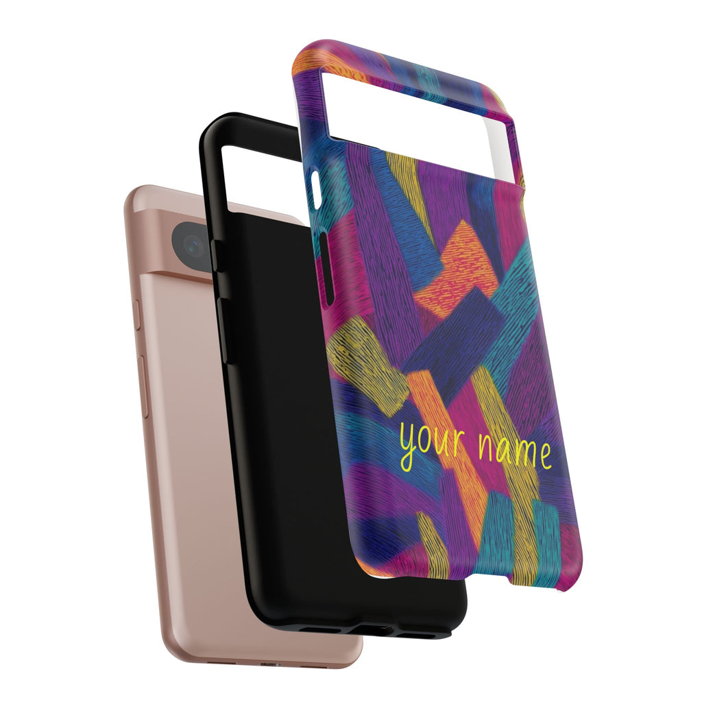 Personalized Colorful Abstract Phone Case — Custom 'your name' Design