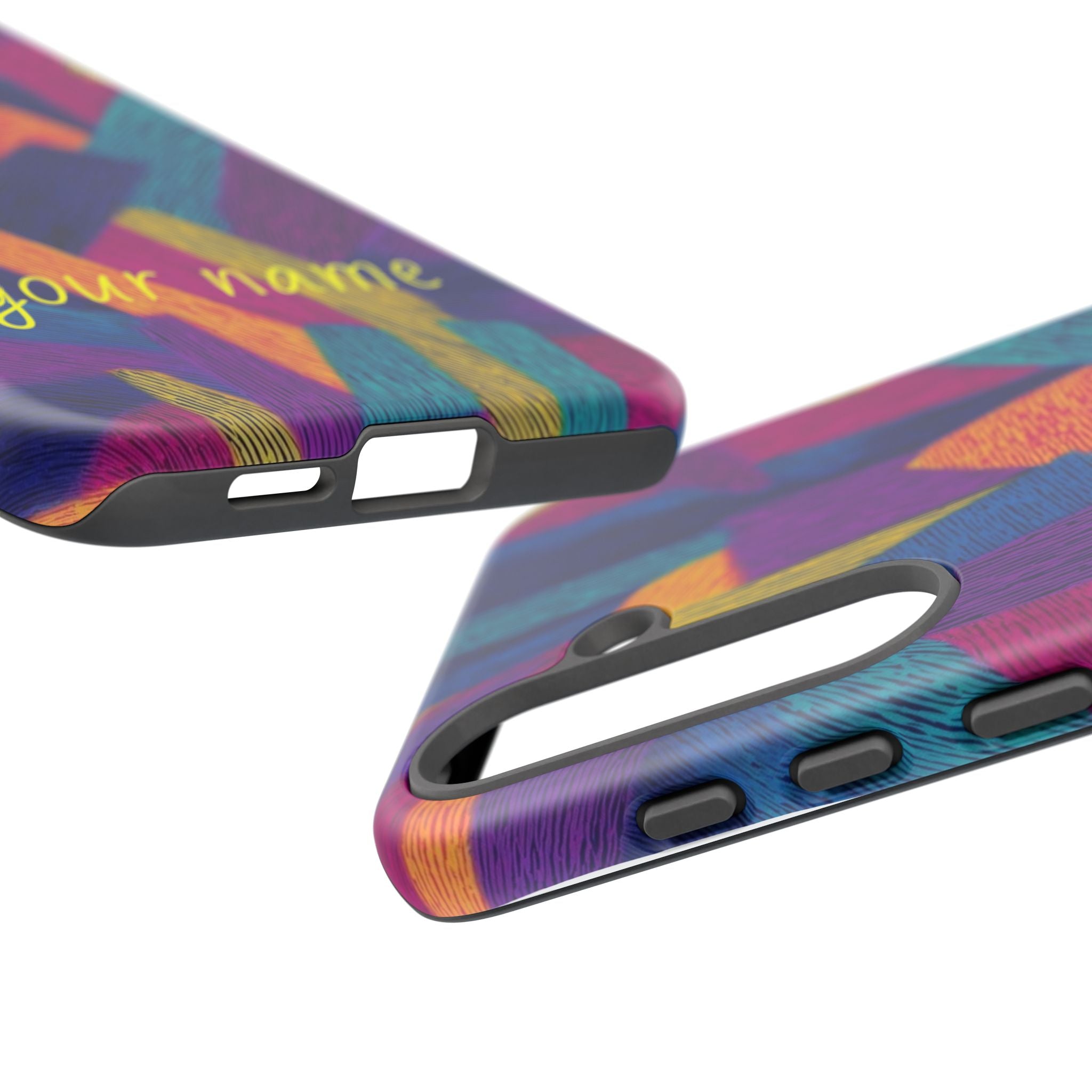 Personalized Colorful Abstract Phone Case — Custom 'your name' Design