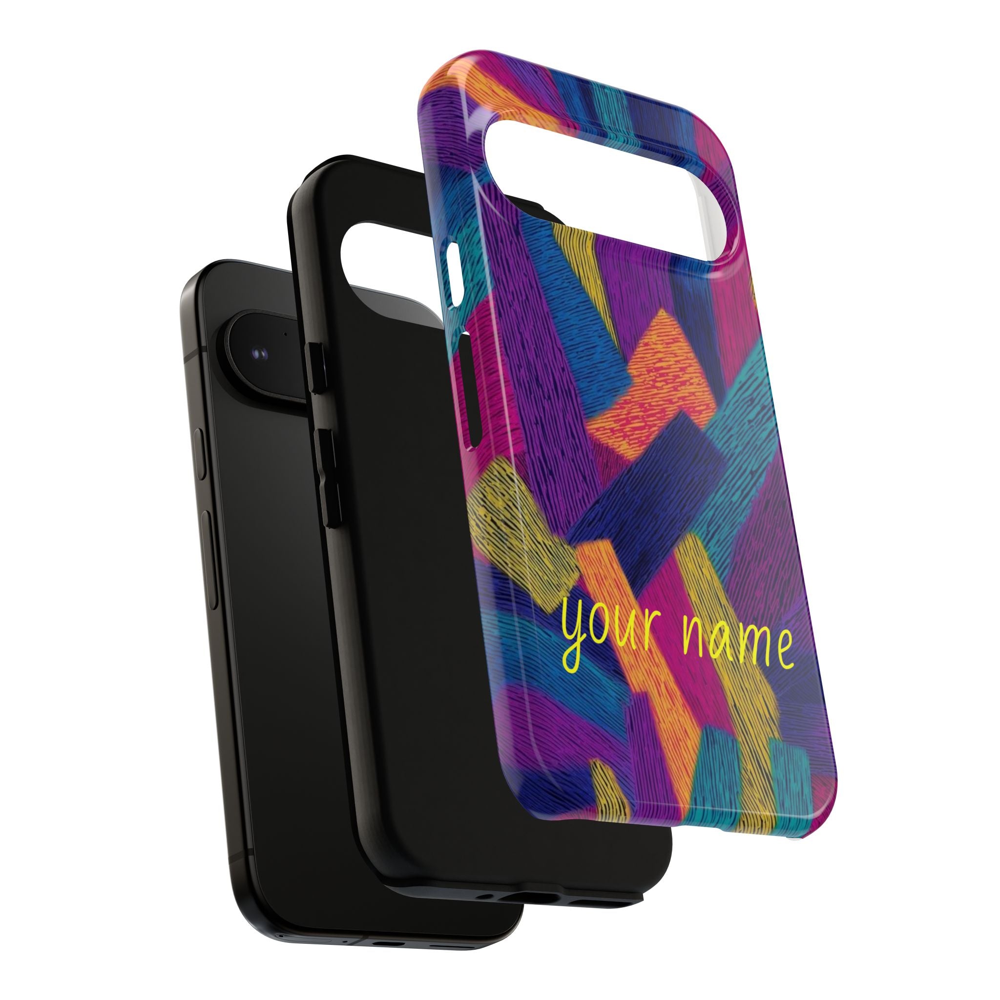 Personalized Colorful Abstract Phone Case — Custom 'your name' Design