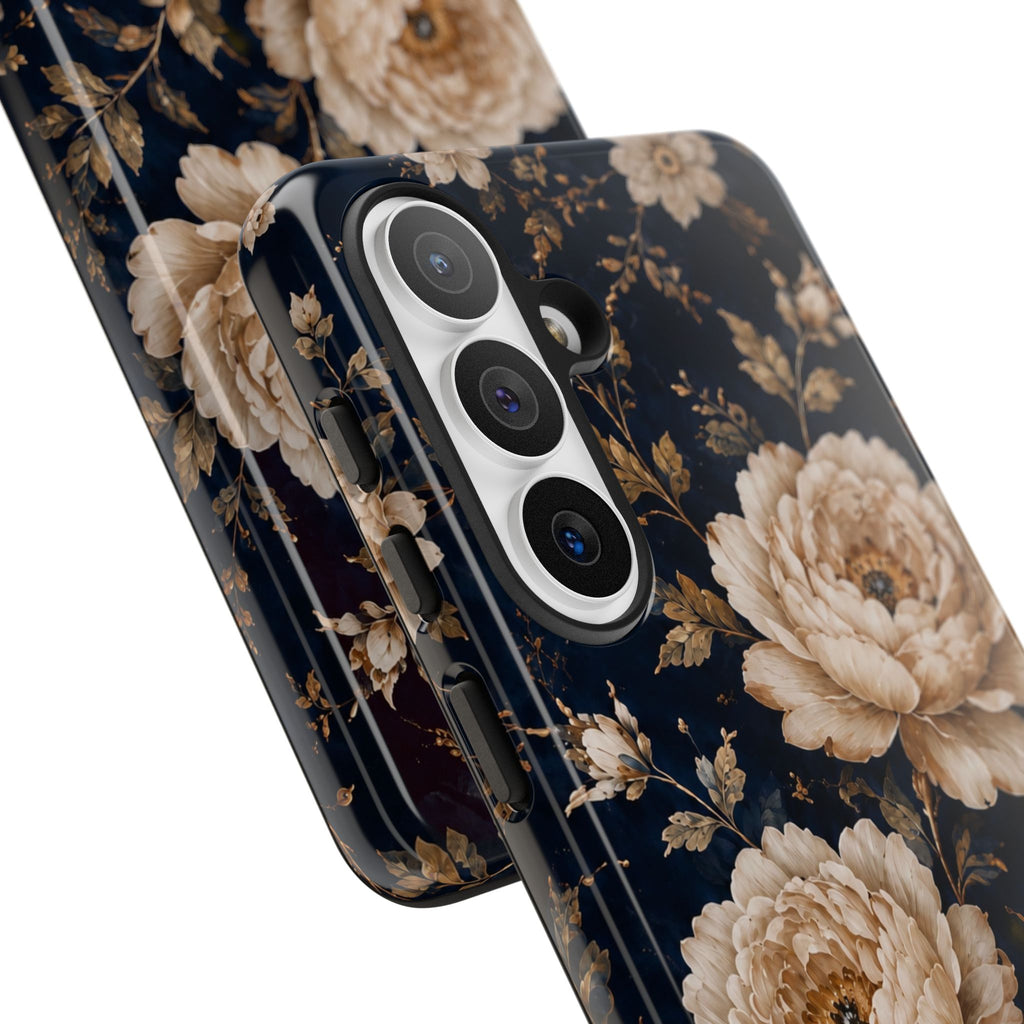 Floral Phone Case — Personalized Vintage Rose Protective Case