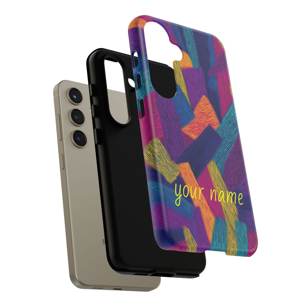 Personalized Colorful Abstract Phone Case — Custom 'your name' Design