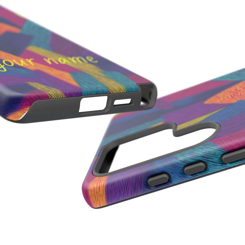 Personalized Colorful Abstract Phone Case — Custom 'your name' Design