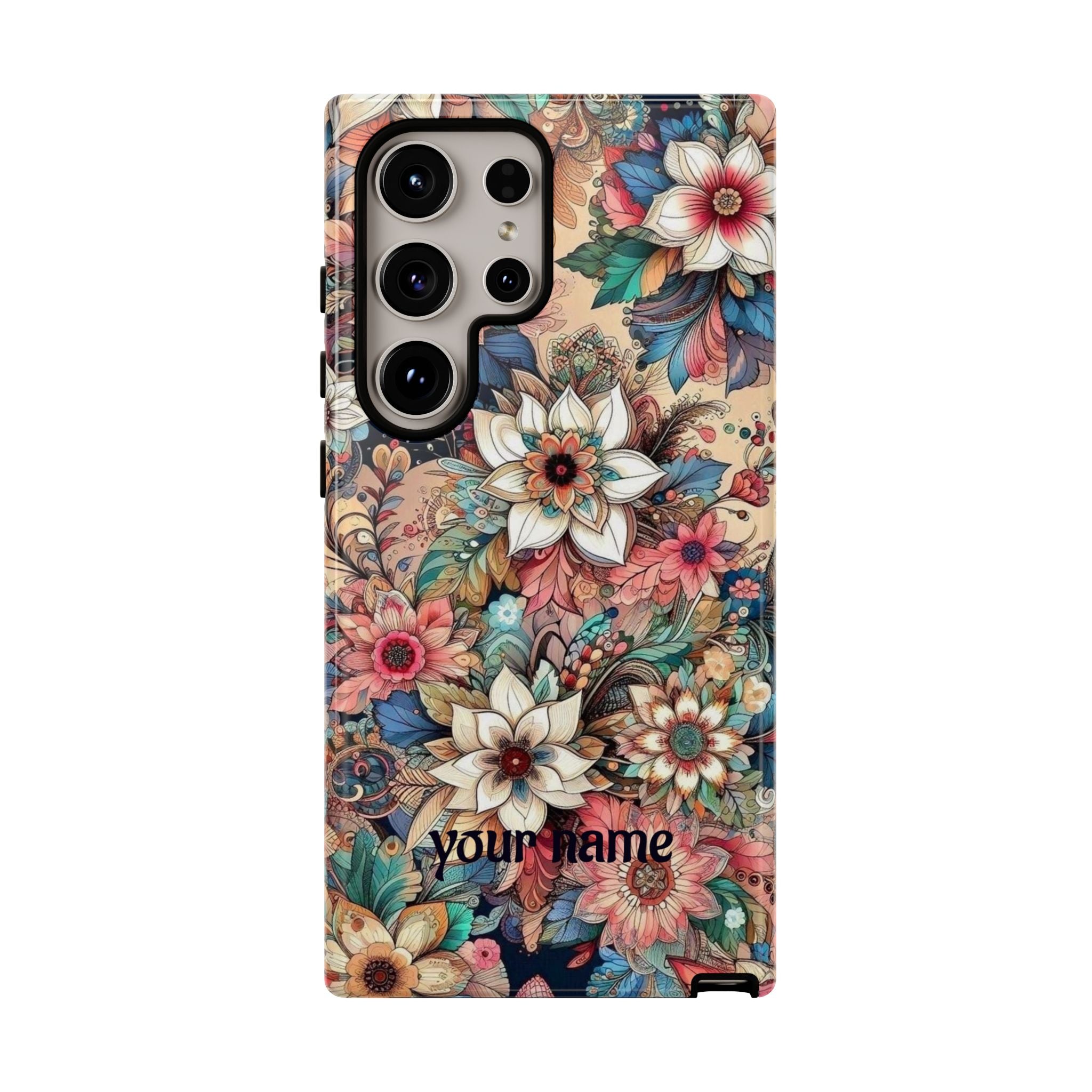 Floral Phone Case – Personalized Vintage Garden Tough Case