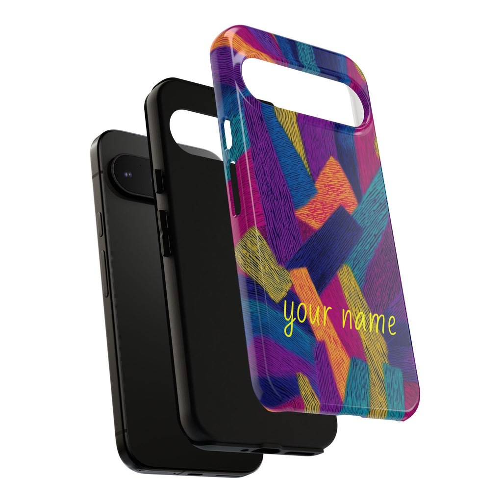 Personalized Colorful Abstract Phone Case — Custom 'your name' Design