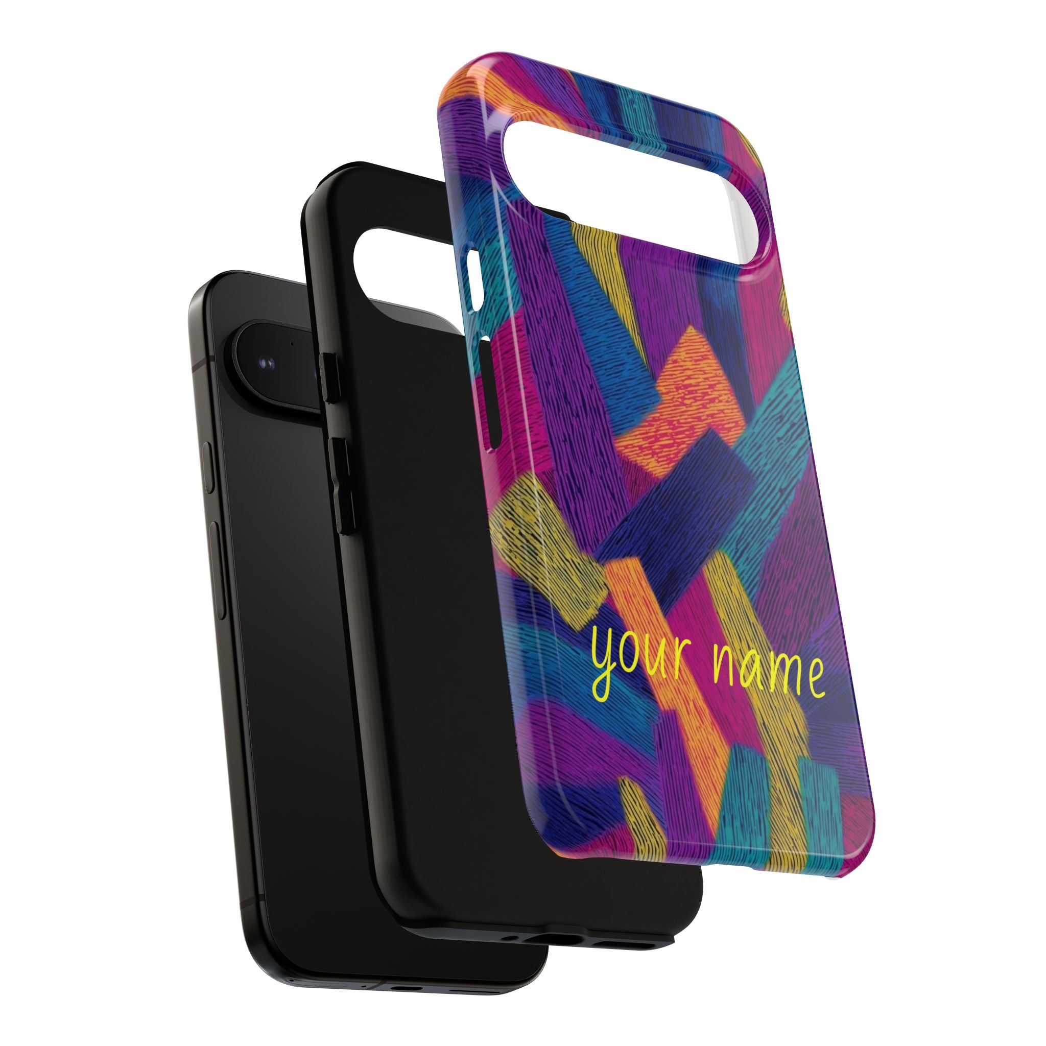Personalized Colorful Abstract Phone Case — Custom 'your name' Design