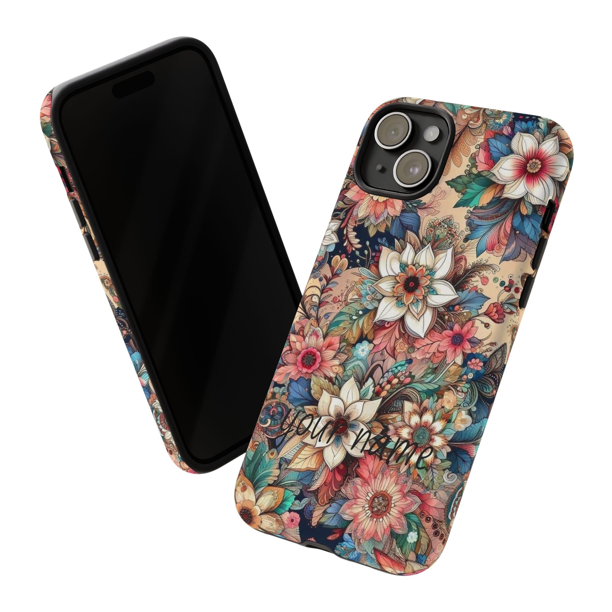 Floral Phone Case – Personalized Vintage Garden Tough Case