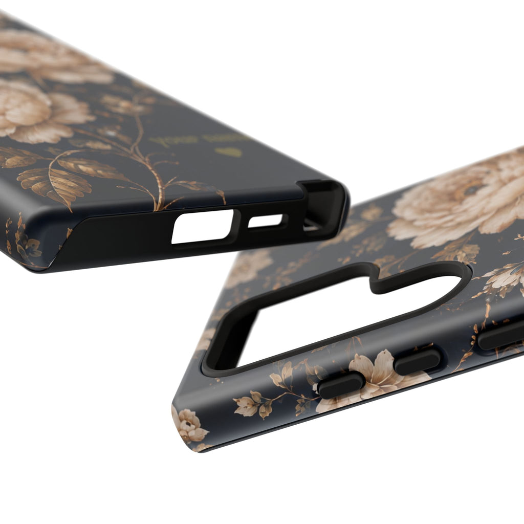 Floral Phone Case — Personalized Vintage Rose Protective Case