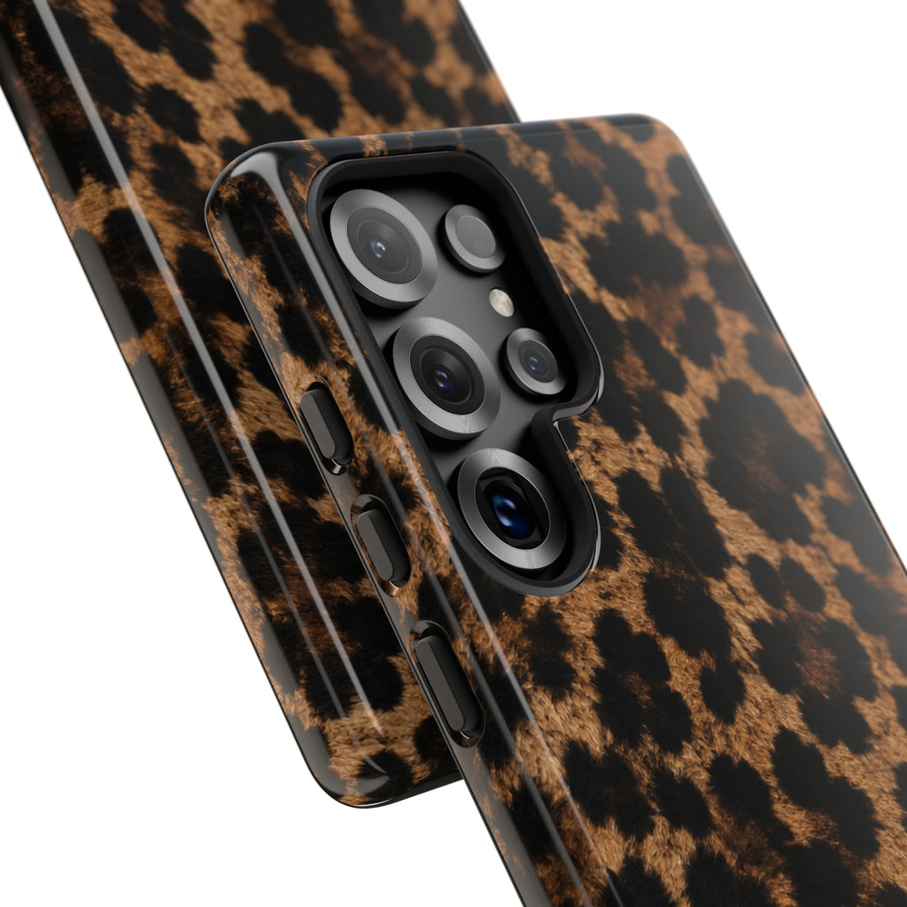 Leopard Print Phone Case — Personalized "your name" Monogram Tough Case