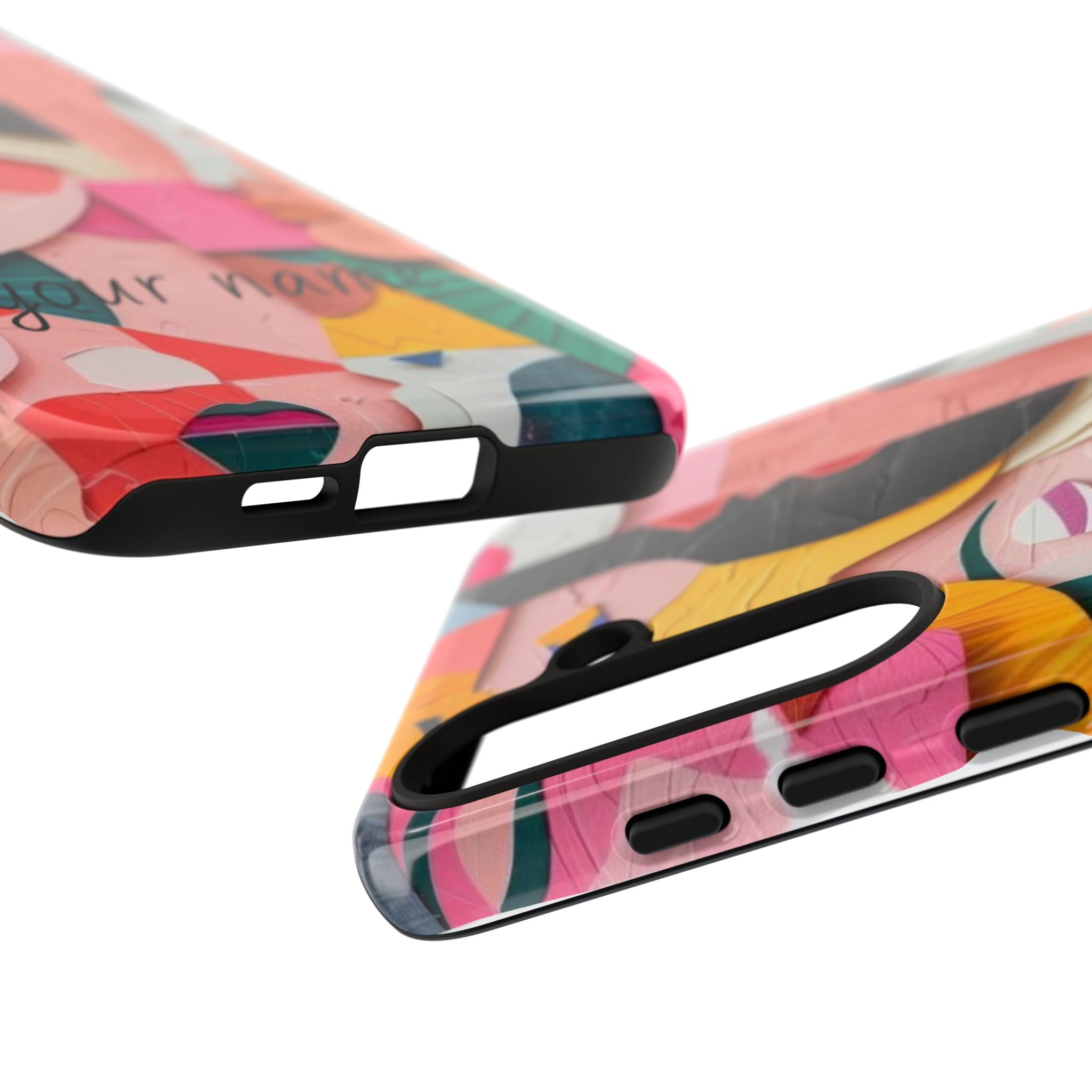 Abstract Faces Phone Case — Colorful Pop Art Personalized Tough Case