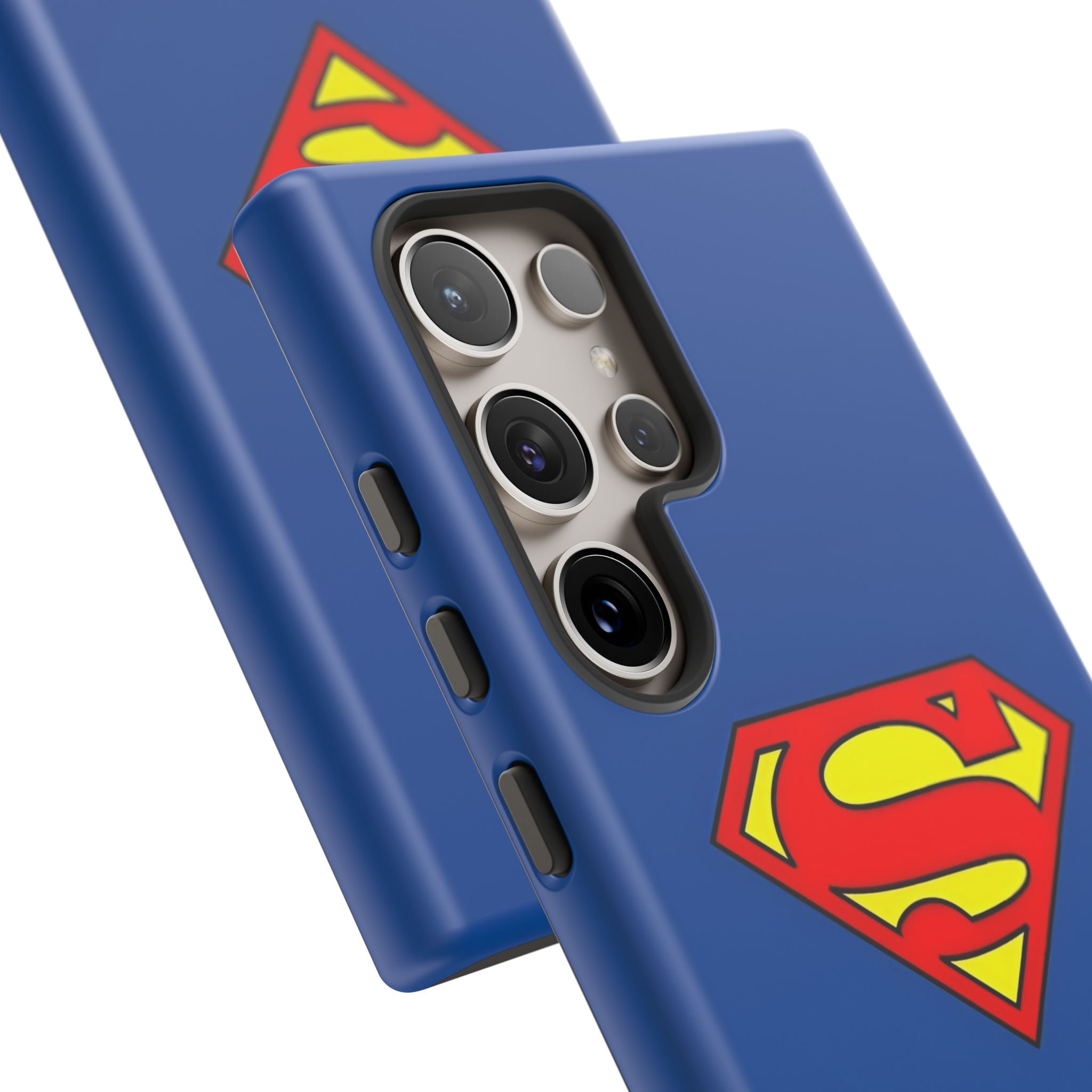 Personalized Superhero Phone Case — Custom Name Blue Protective Cover