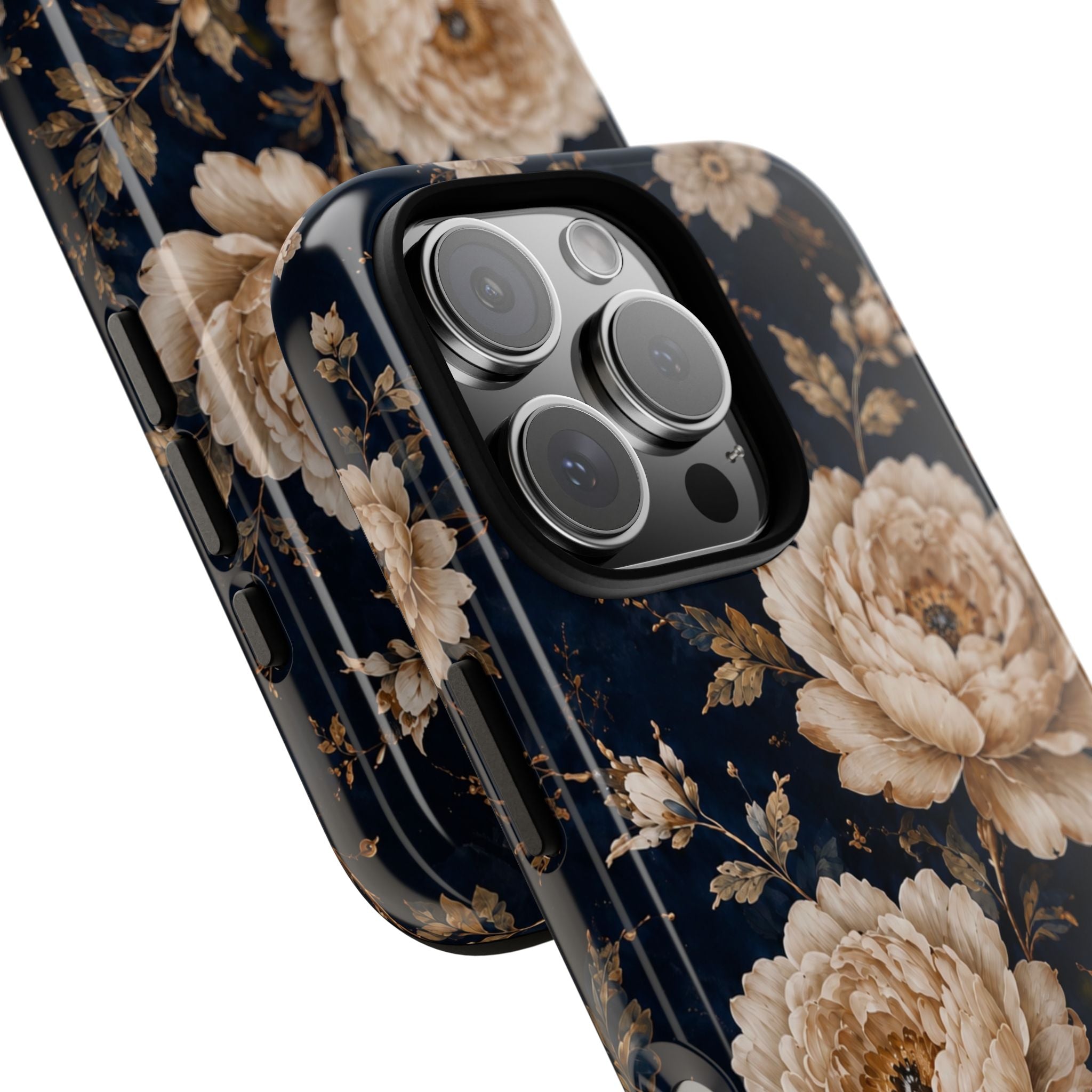 Floral Phone Case — Personalized Vintage Rose Protective Case