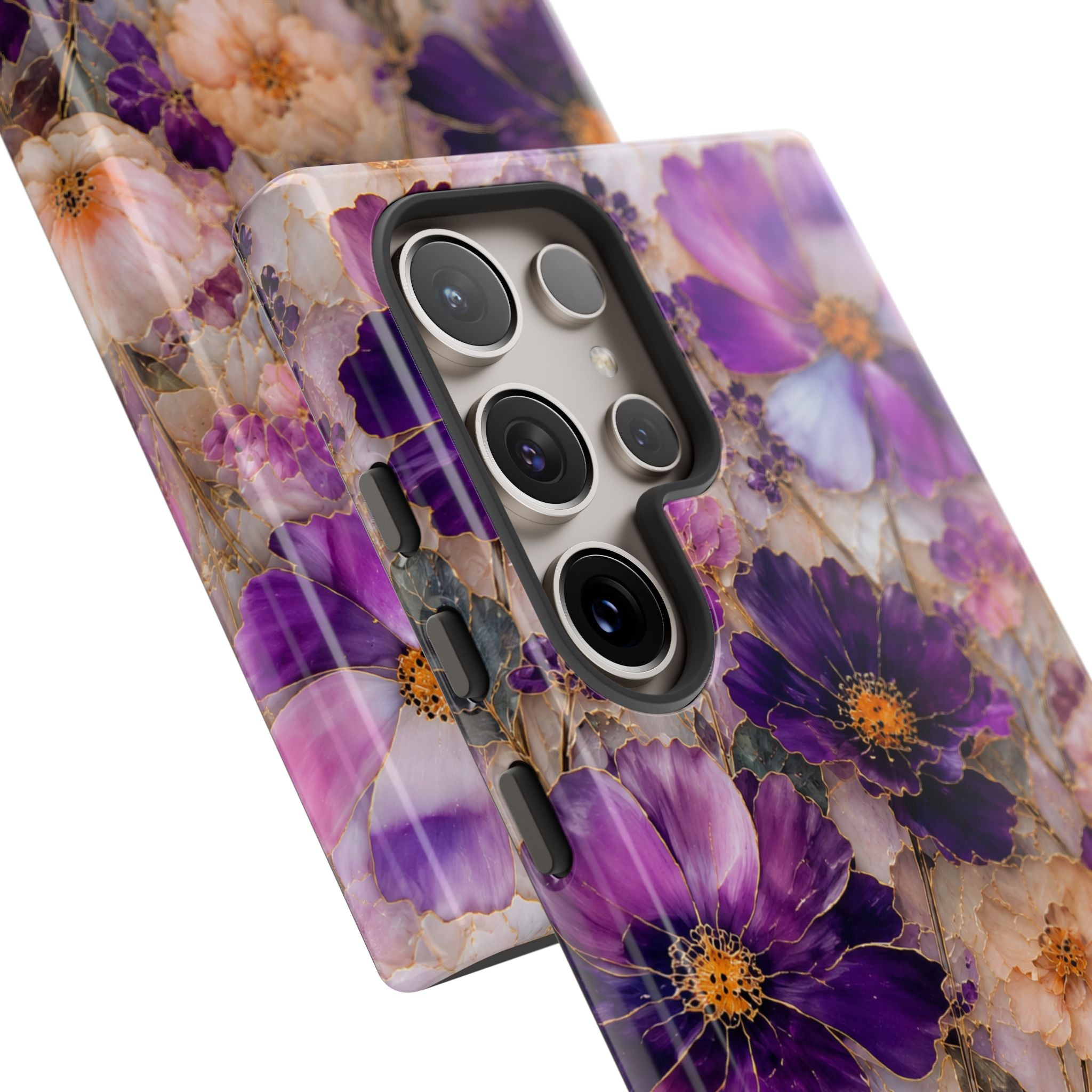 stained glass wildflower phone case — Personalized "your name"