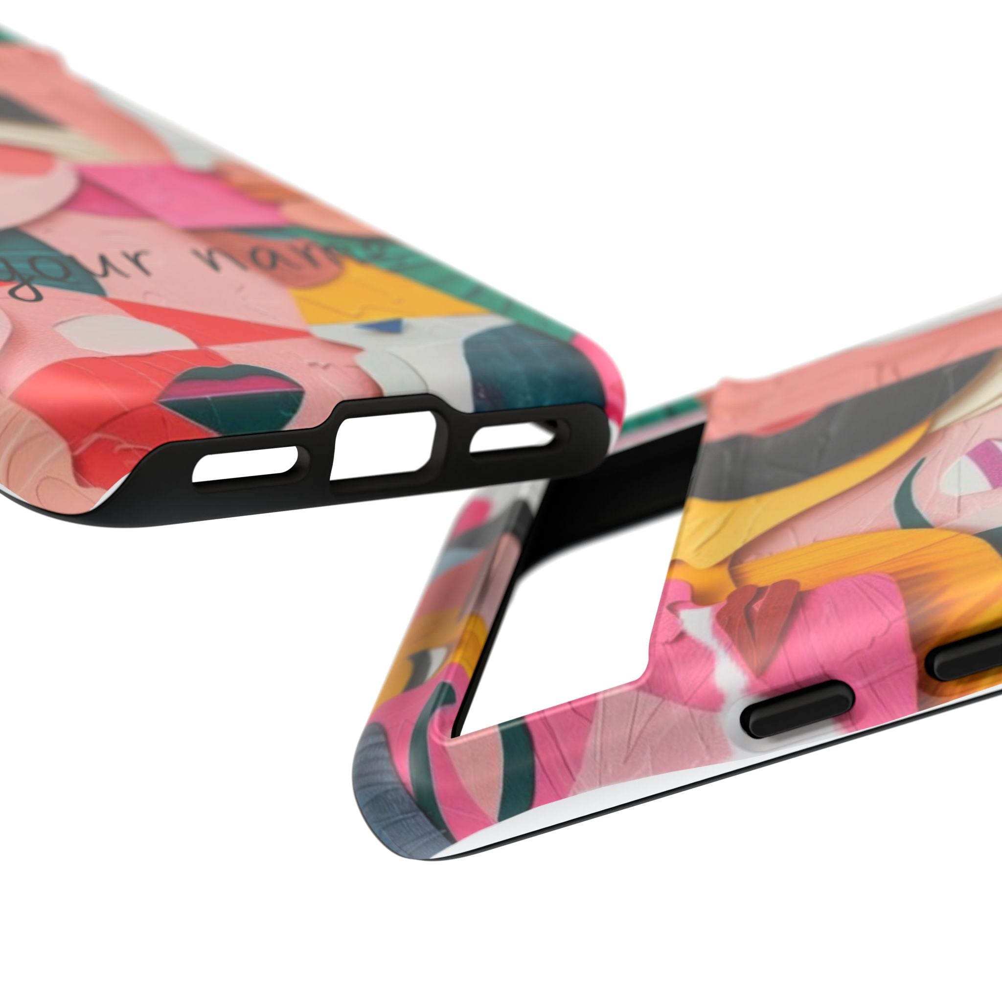 Abstract Faces Phone Case — Colorful Pop Art Personalized Tough Case