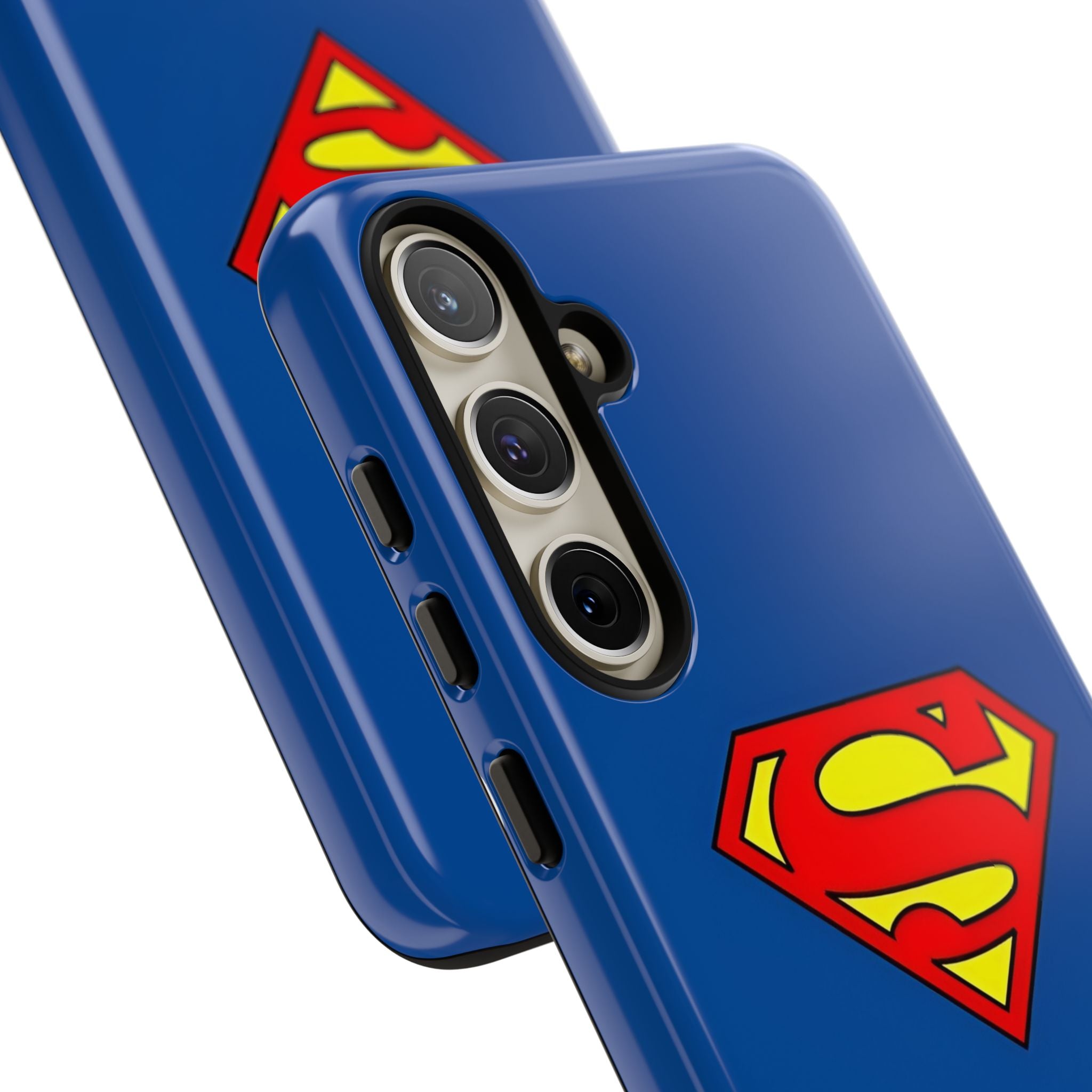 Personalized Superhero Phone Case — Custom Name Blue Protective Cover
