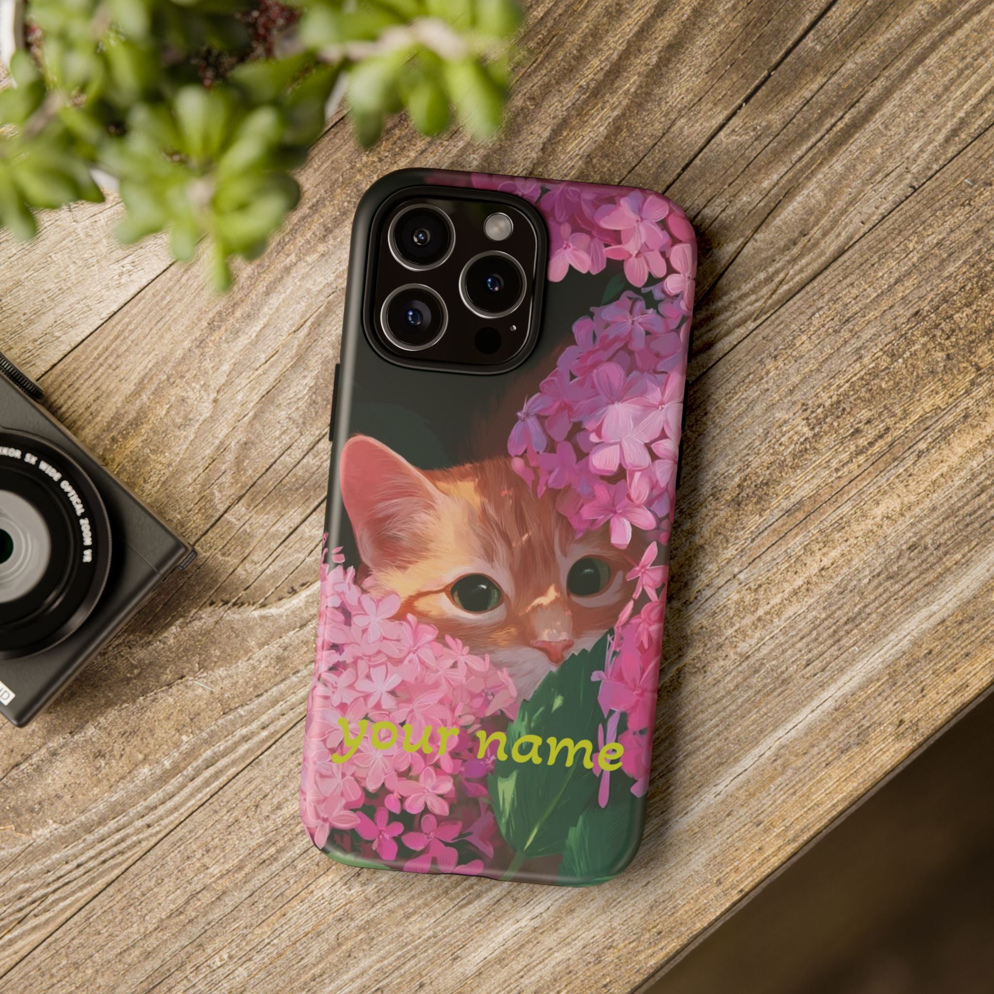 Cat Phone Case — Custom “Your name”