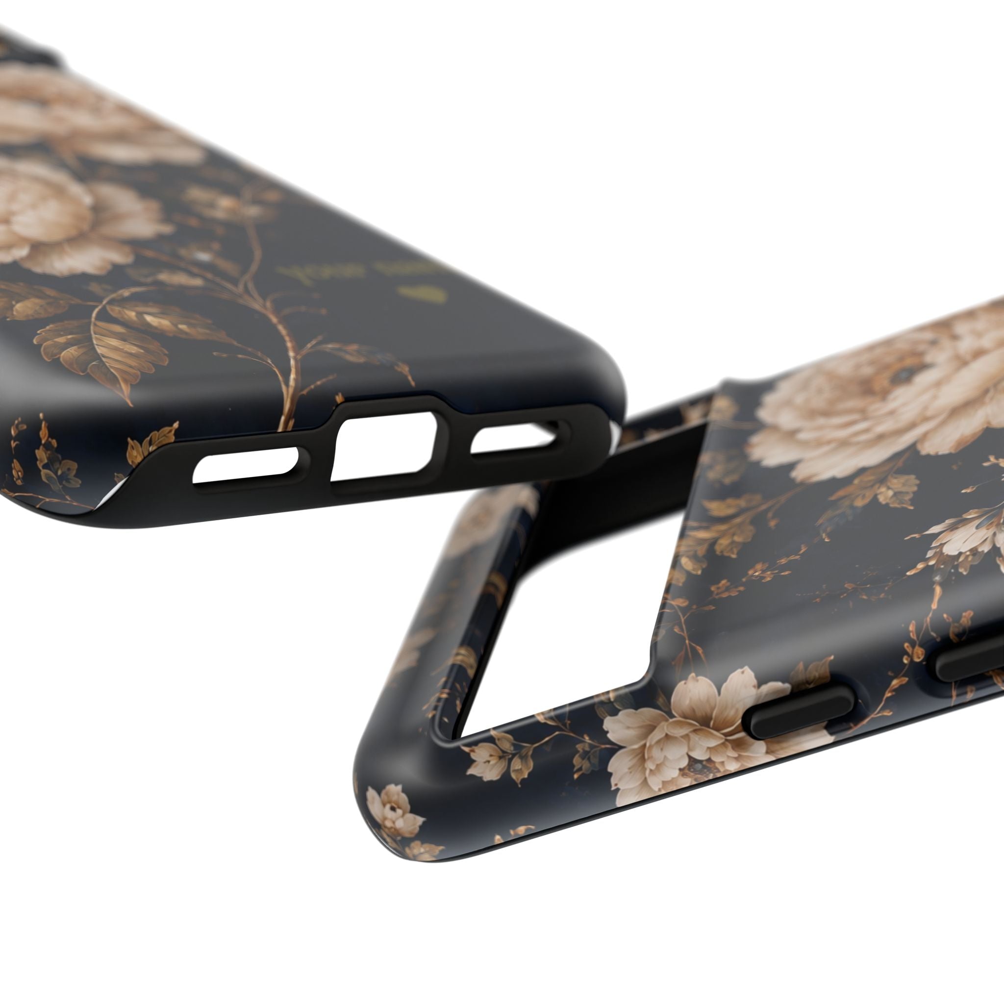 Floral Phone Case — Personalized Vintage Rose Protective Case