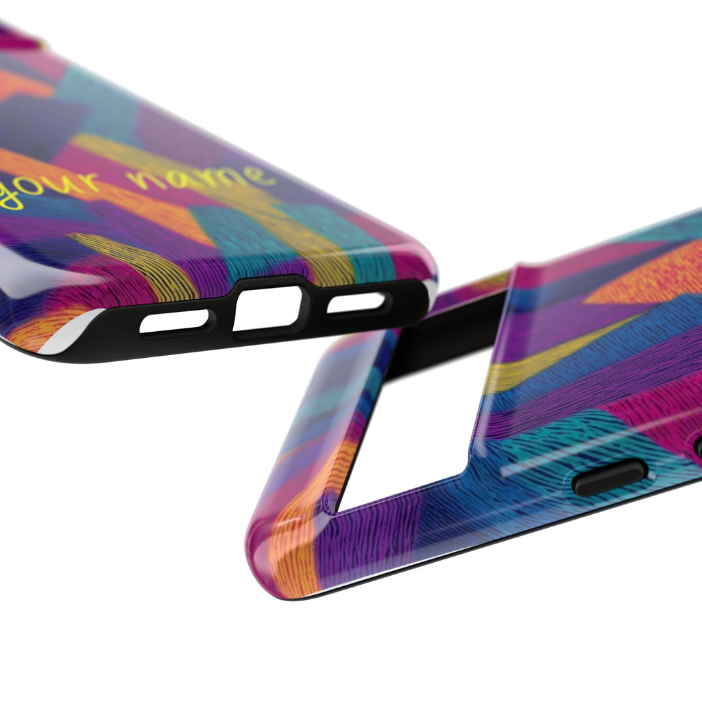 Personalized Colorful Abstract Phone Case — Custom 'your name' Design