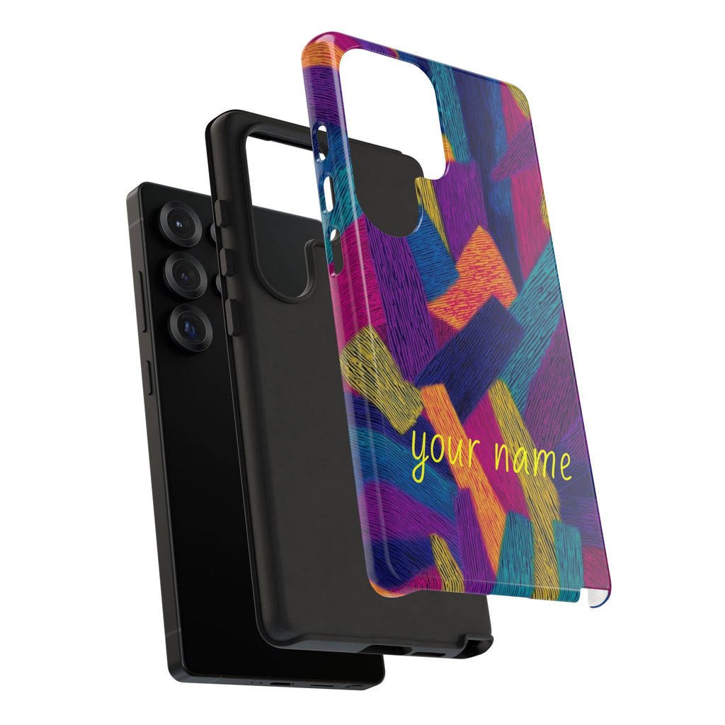 Personalized Colorful Abstract Phone Case — Custom 'your name' Design