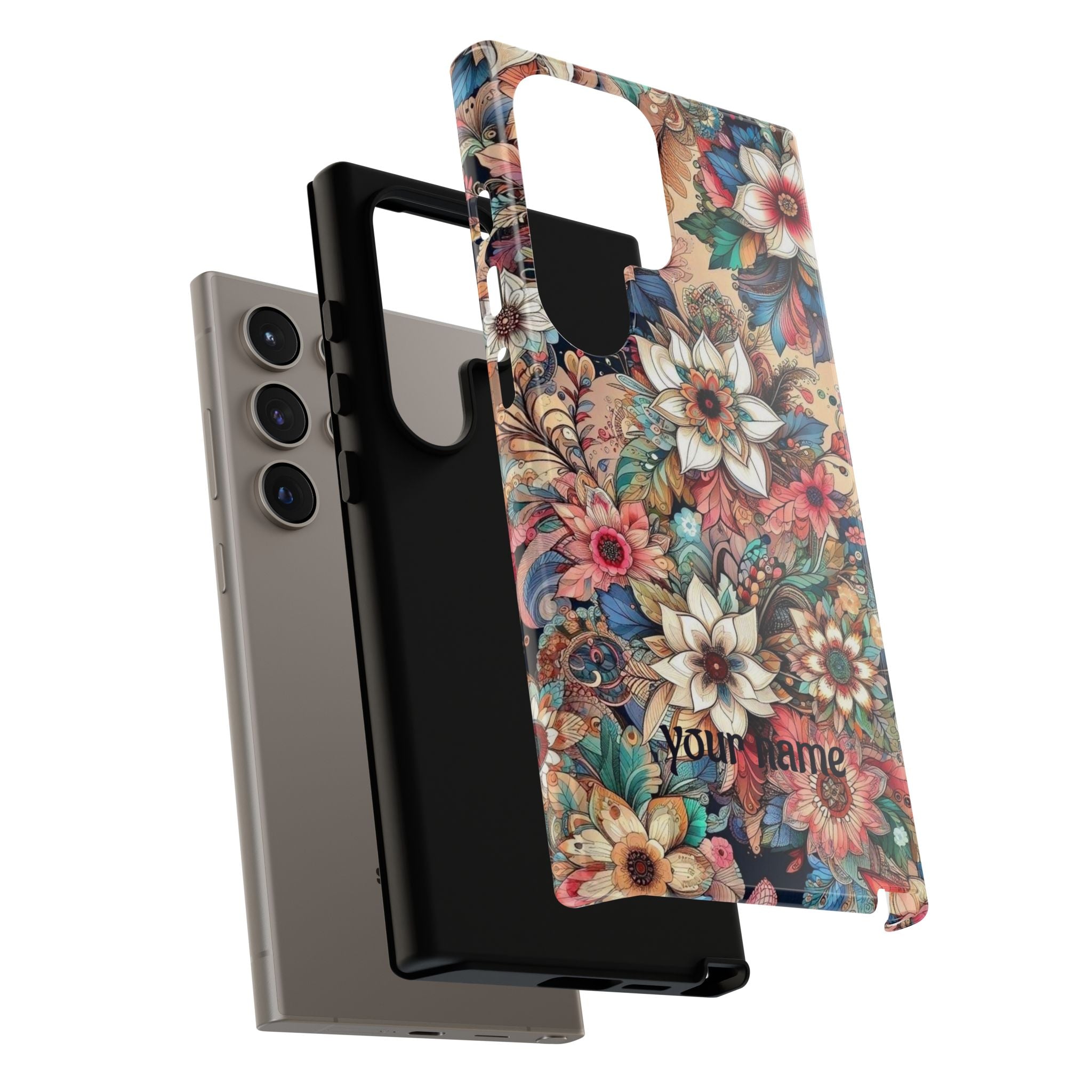Floral Phone Case – Personalized Vintage Garden Tough Case