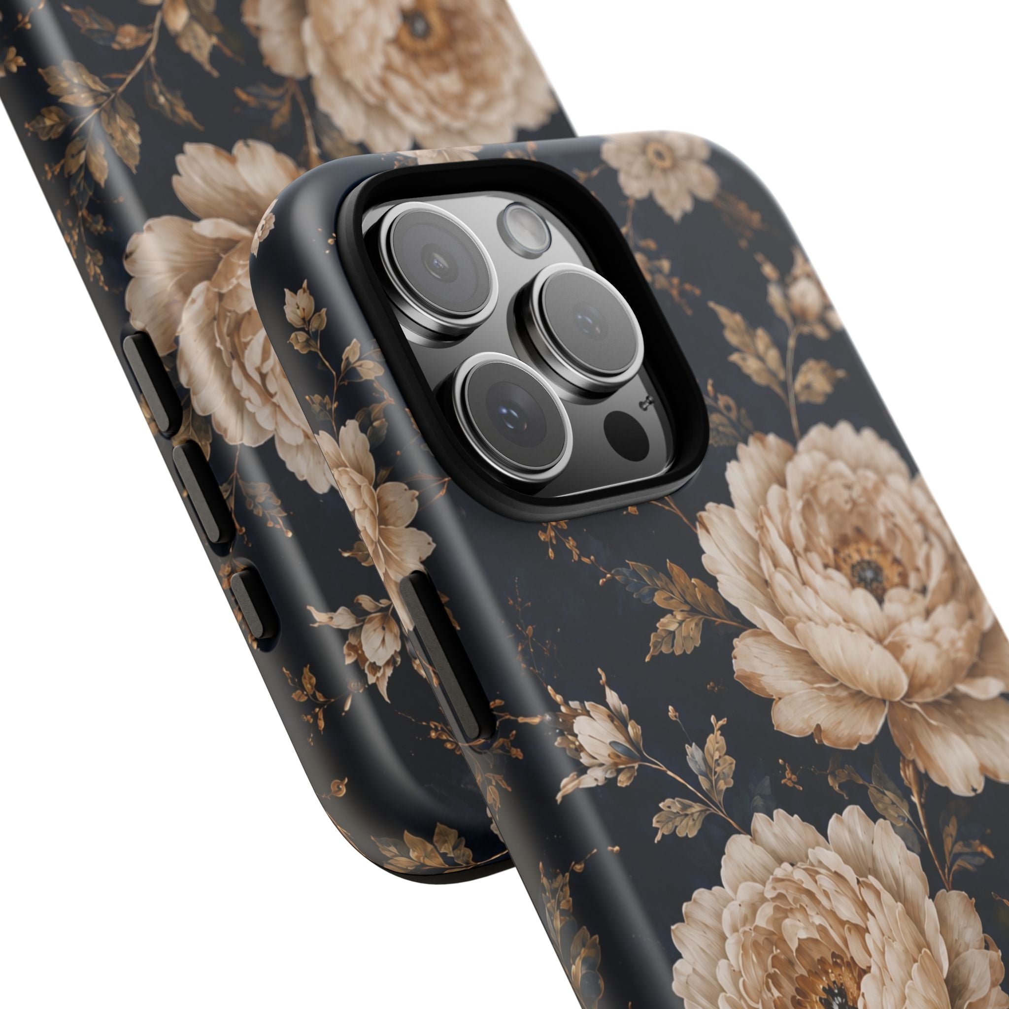 Floral Phone Case — Personalized Vintage Rose Protective Case