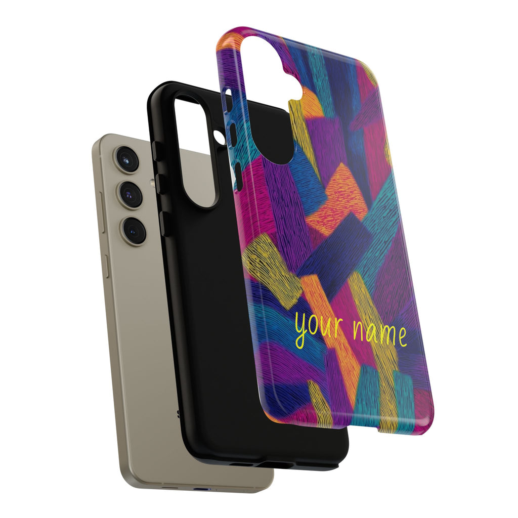 Personalized Colorful Abstract Phone Case — Custom 'your name' Design