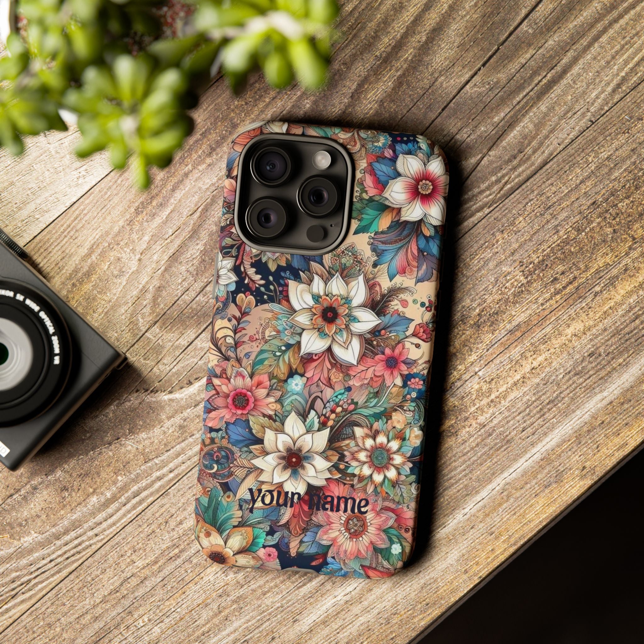Floral Phone Case – Personalized Vintage Garden Tough Case